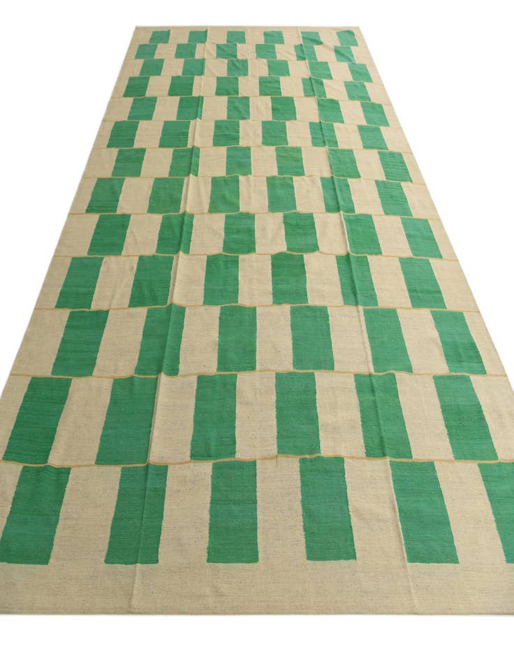 Detail image of  9' 3 x 13'  Hand Woven Kilim Modern Wool Rug