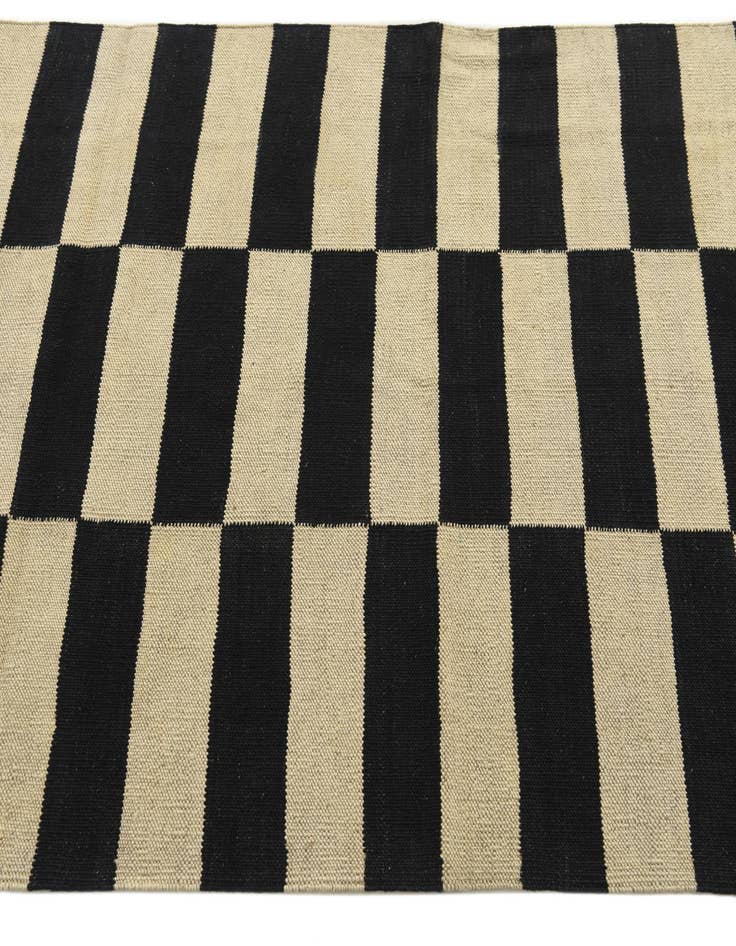 Detail image of  3' 5 x 4' 10  Hand Woven Kilim Modern Wool Rug