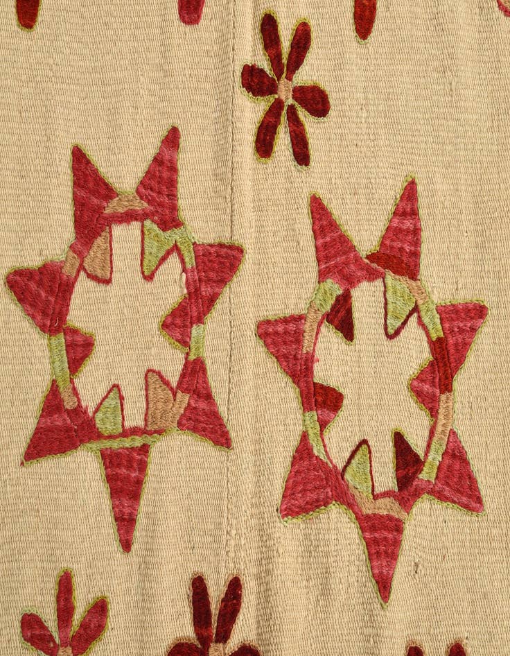 Detail image of  4' 9 x 7'  Hand Woven Kilim Modern Wool Rug