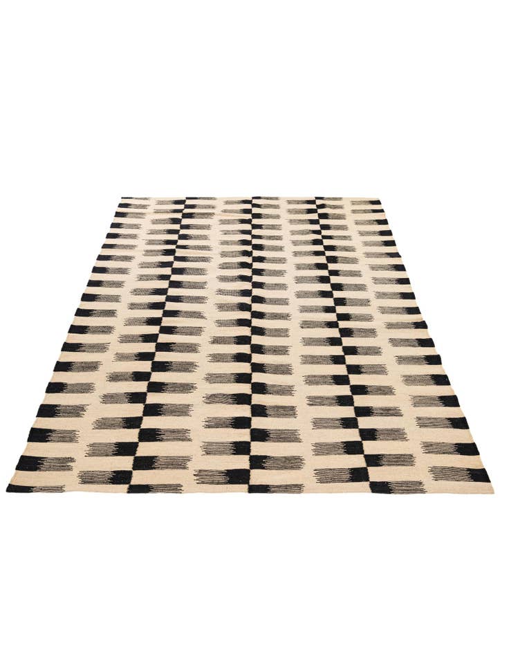 Detail image of  6' 2 x 7' 8  Hand Woven Kilim Modern Wool Rug