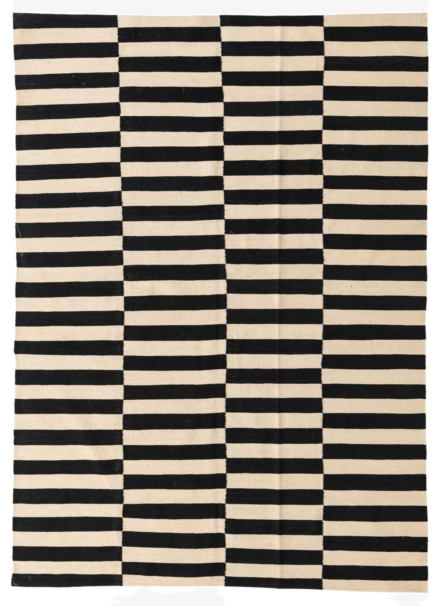  5' 8 x 8'  Hand Woven Kilim Modern Wool Rug