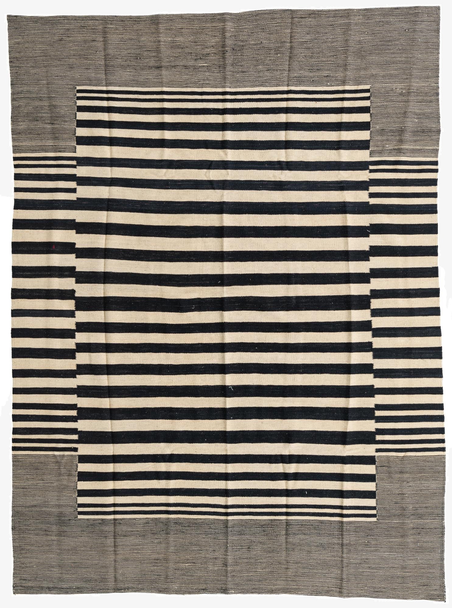  5' 8 x 7' 8  Hand Woven Kilim Modern Wool Rug