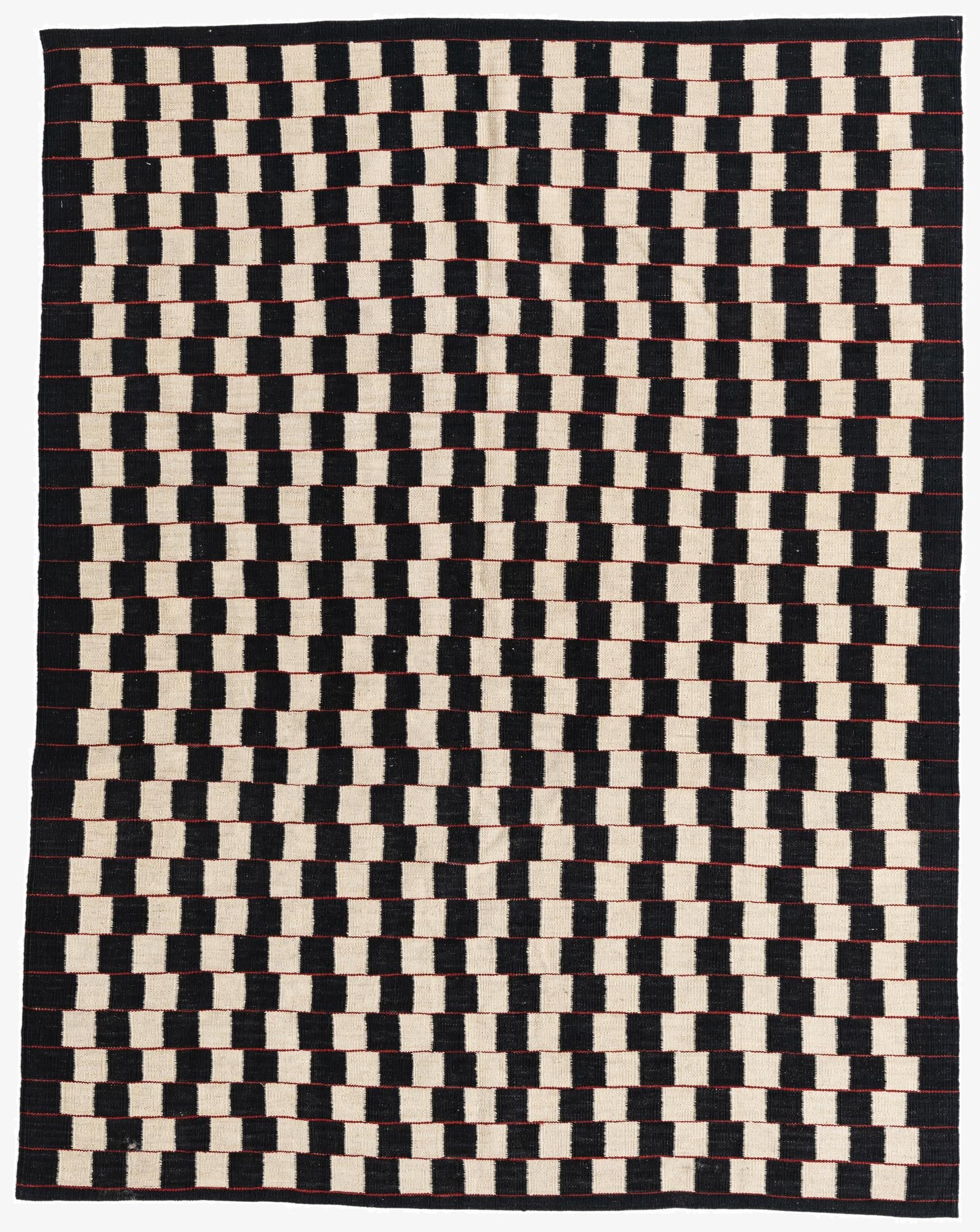  5' 10 x 7' 6  Hand Woven Kilim Modern Wool Rug