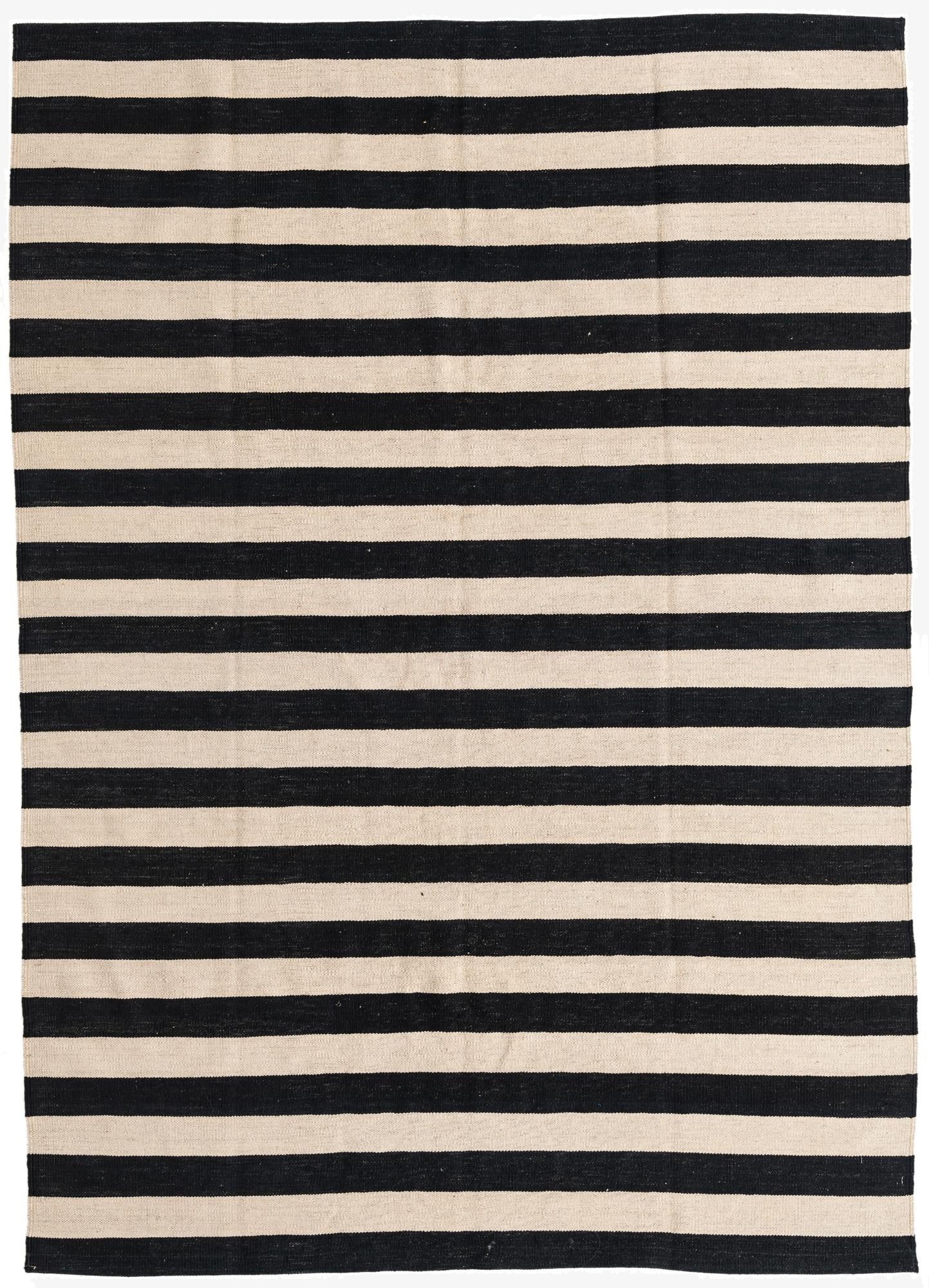  6' 8 x 9' 9  Hand Woven Kilim Modern Wool Rug