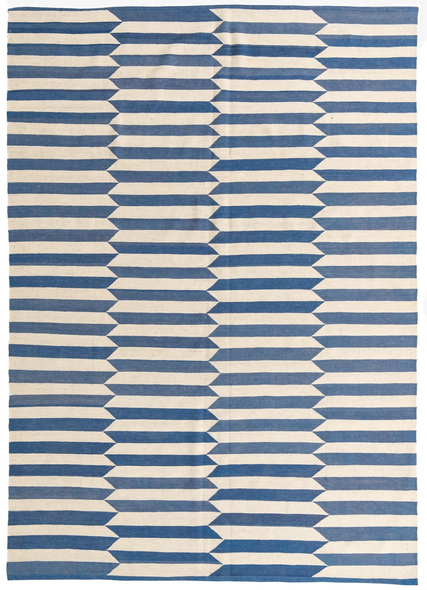  6' 9 x 9' 6  Hand Woven Kilim Modern Wool Rug