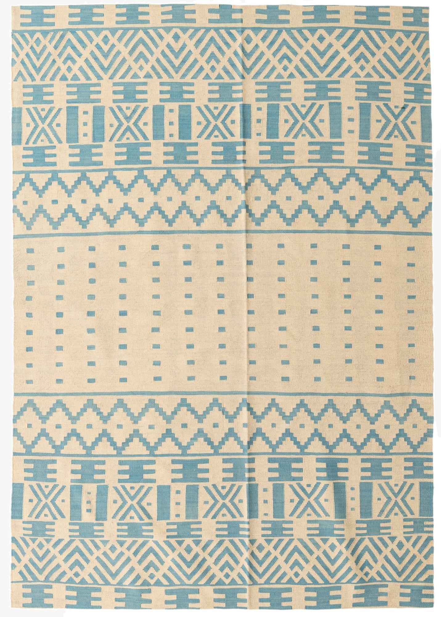  6' 5 x 9' 5  Hand Woven Kilim Modern Wool Rug