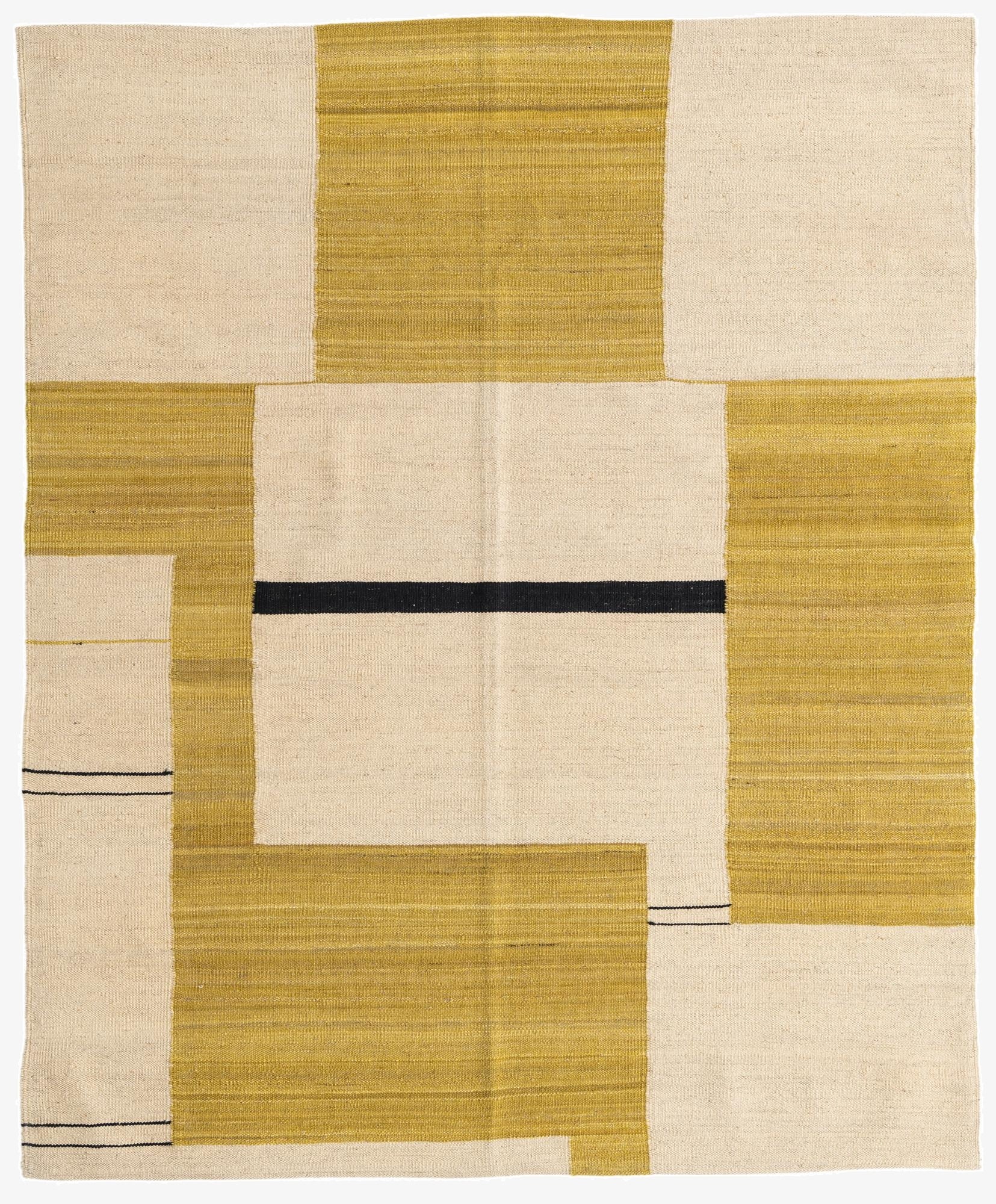 5' 3 x 6' 5  Hand Woven Kilim Modern Wool Rug