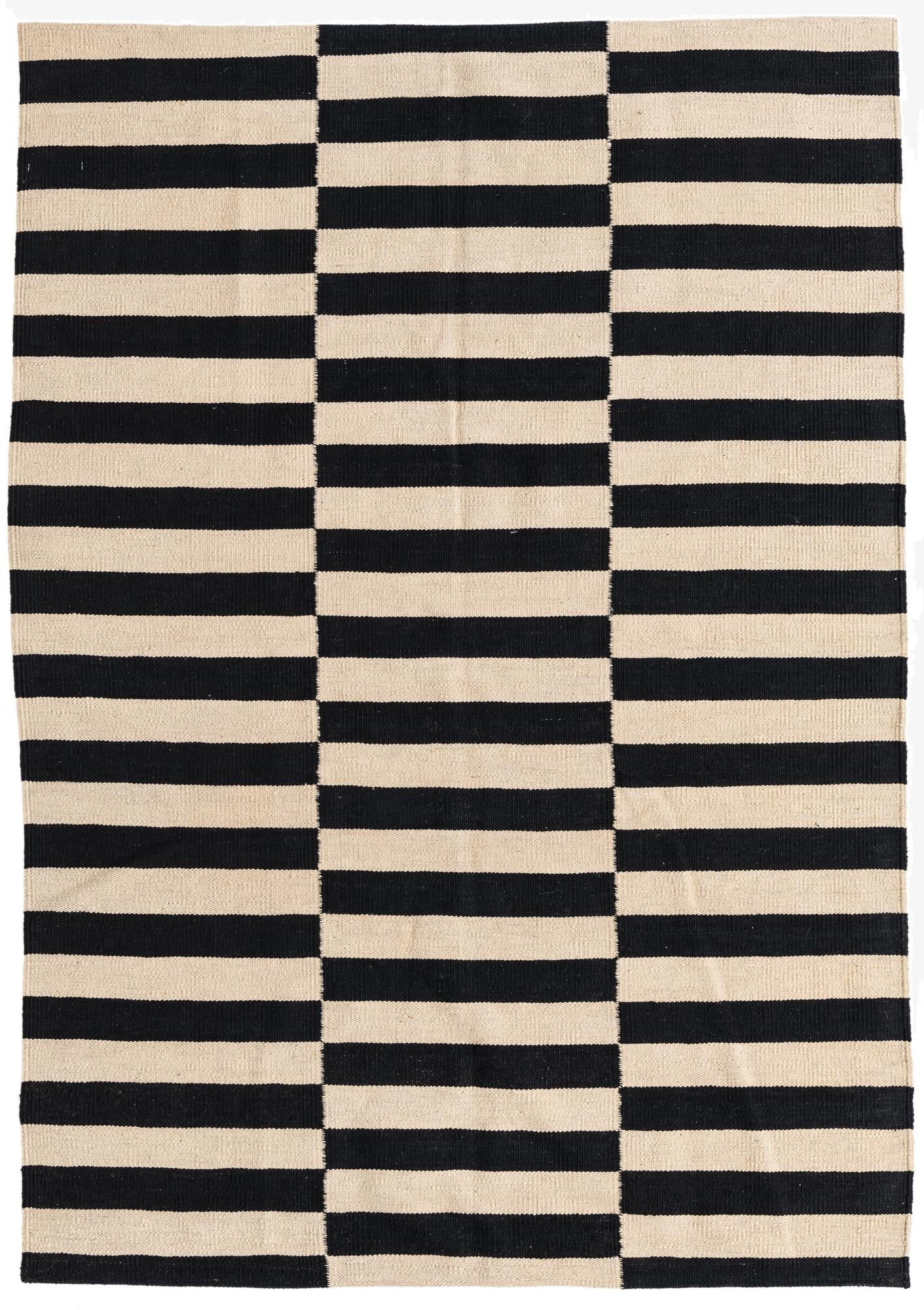  4' 2 x 6'  Hand Woven Kilim Modern Wool Rug