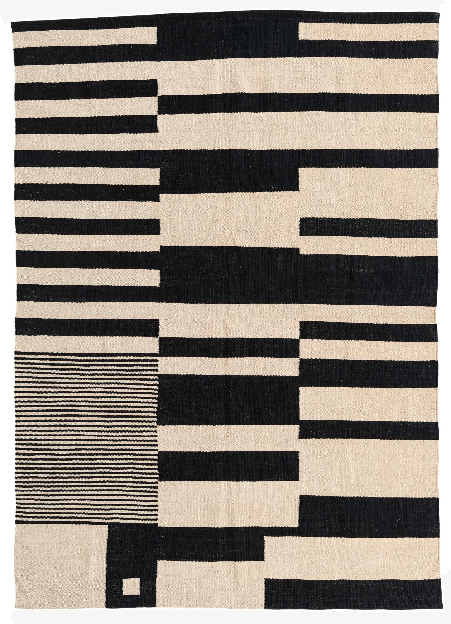  5' 6 x 7' 9  Hand Woven Kilim Modern Wool Rug