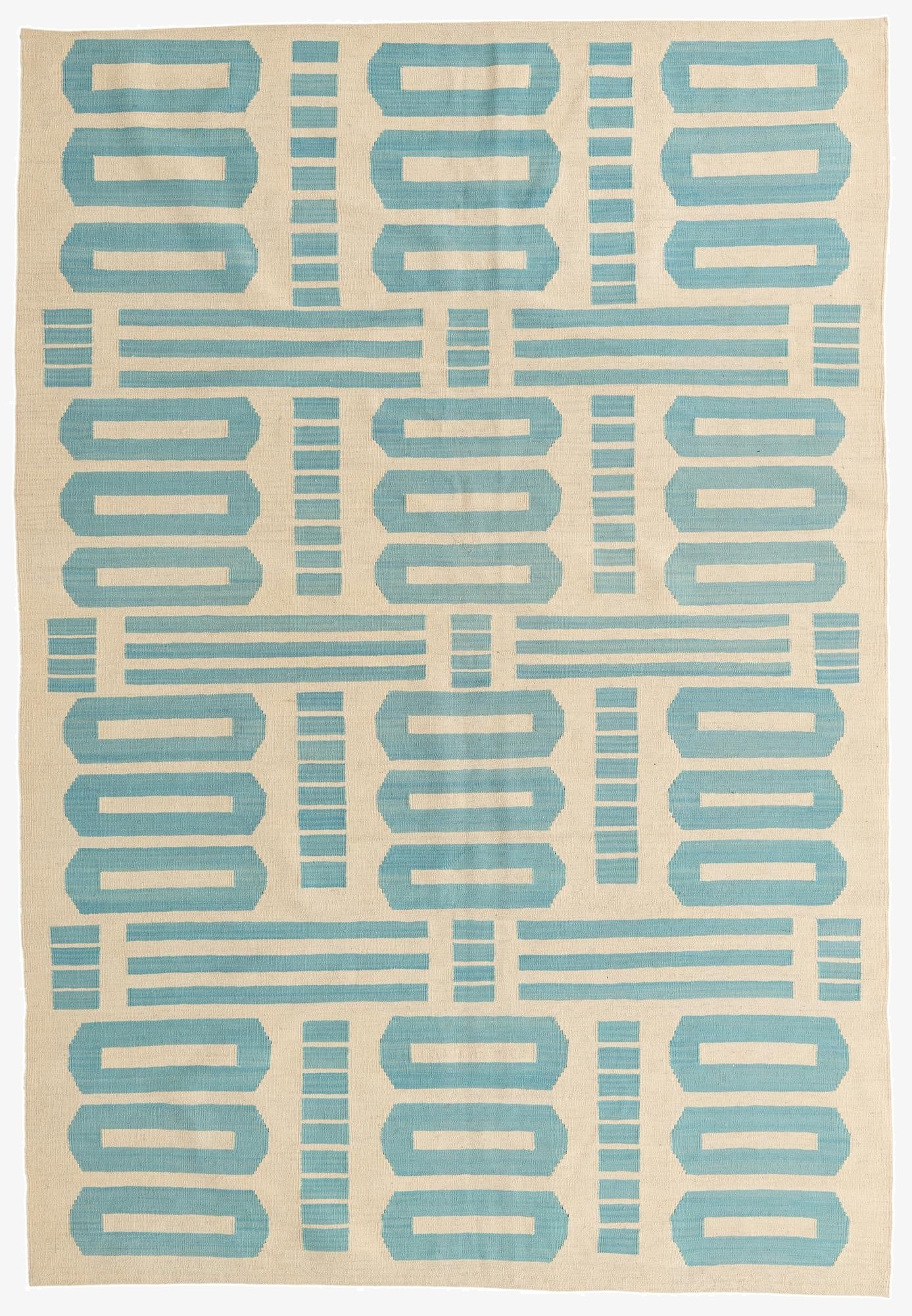  6' 7 x 9' 7  Hand Woven Kilim Modern Wool Rug