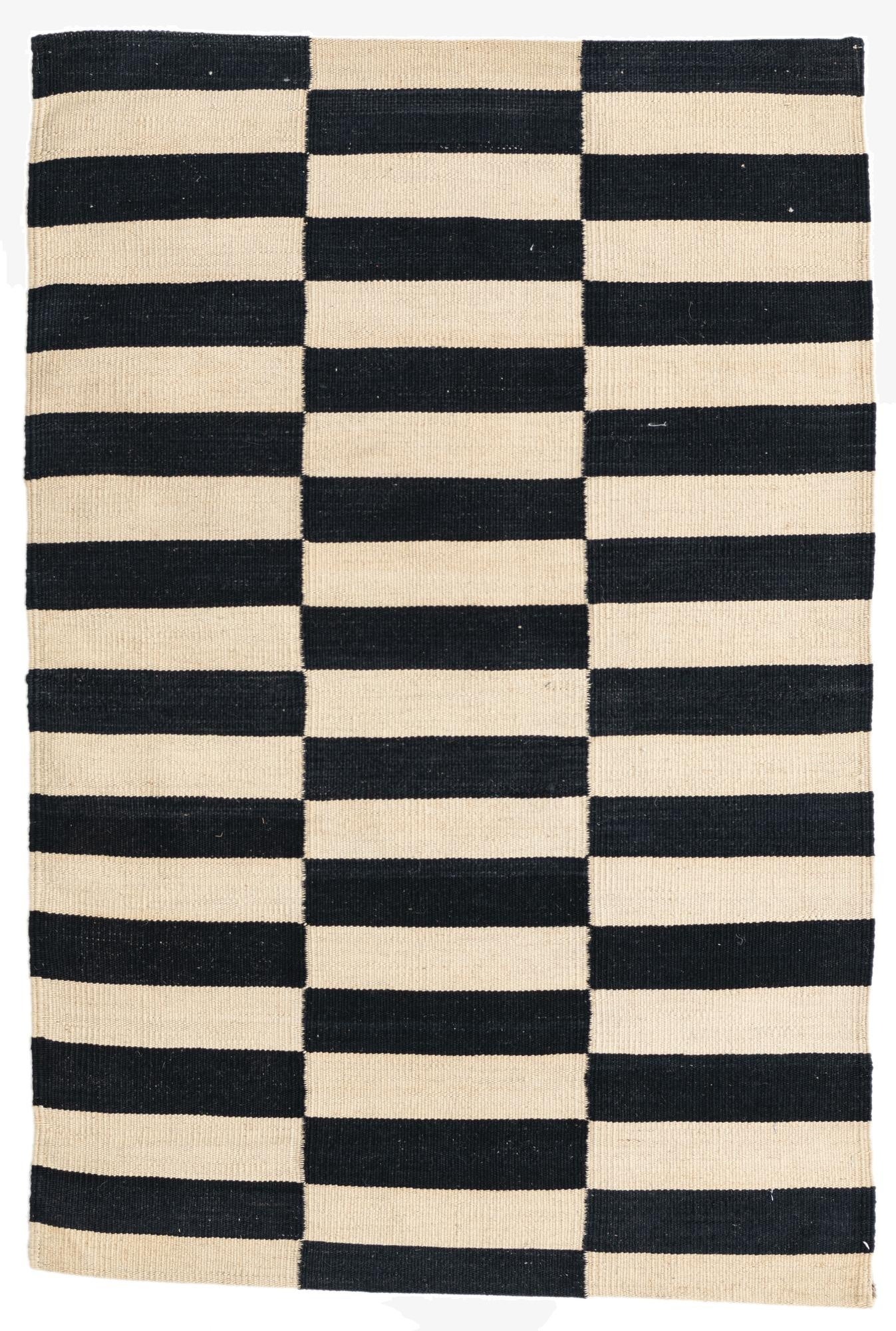  2' 8 x 4'  Hand Woven Kilim Modern Wool Rug