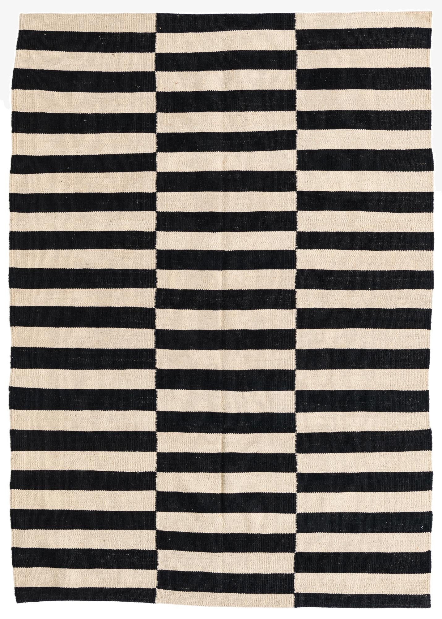  4' 3 x 6'  Hand Woven Kilim Modern Wool Rug