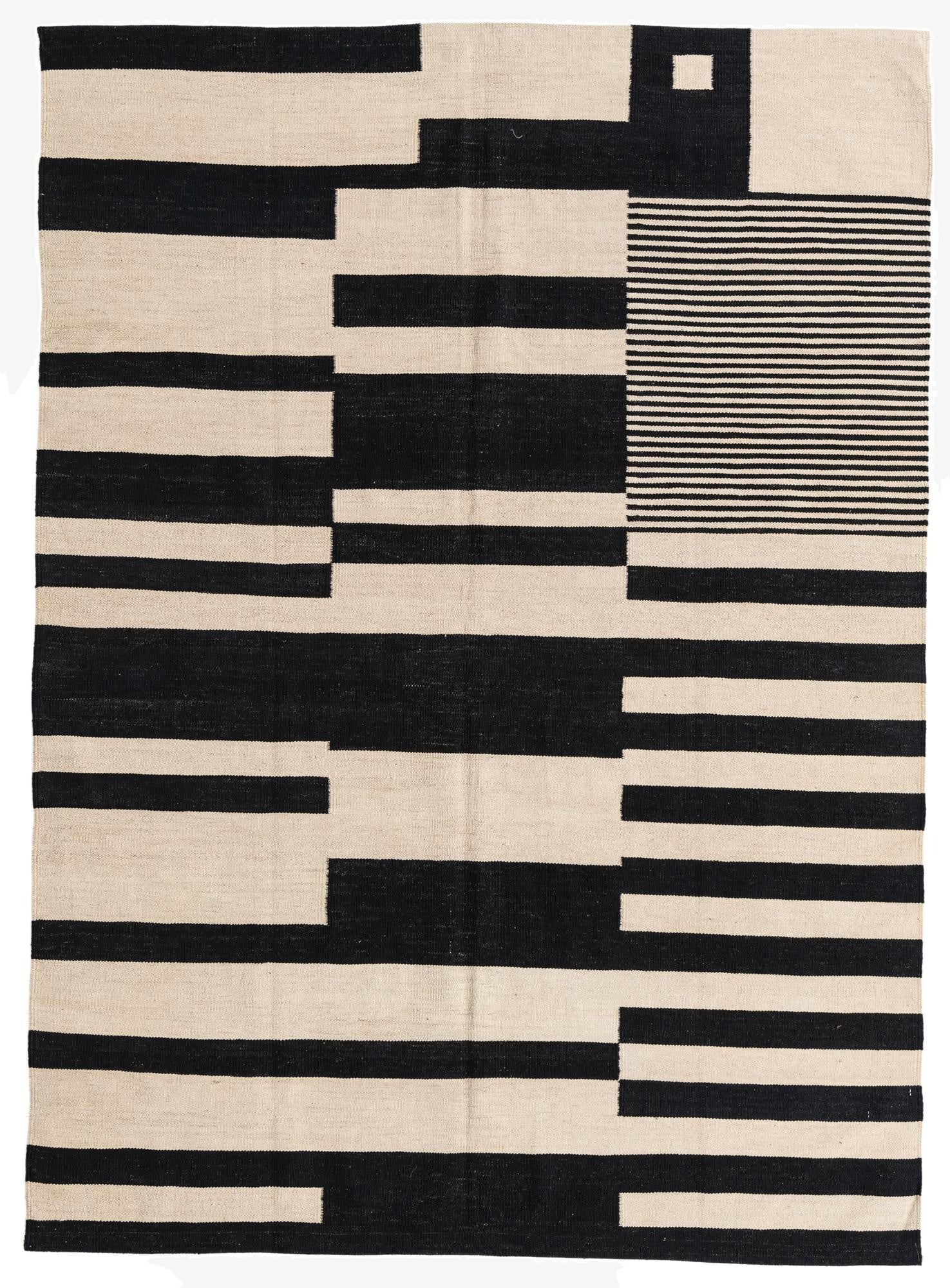  5' 8 x 7' 10  Hand Woven Kilim Modern Wool Rug