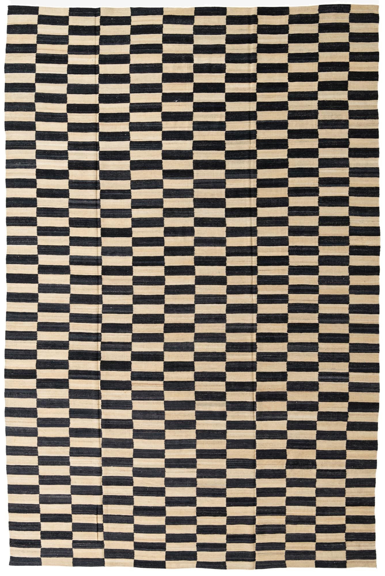  9' x 13' 9  Hand Woven Kilim Modern Wool Rug