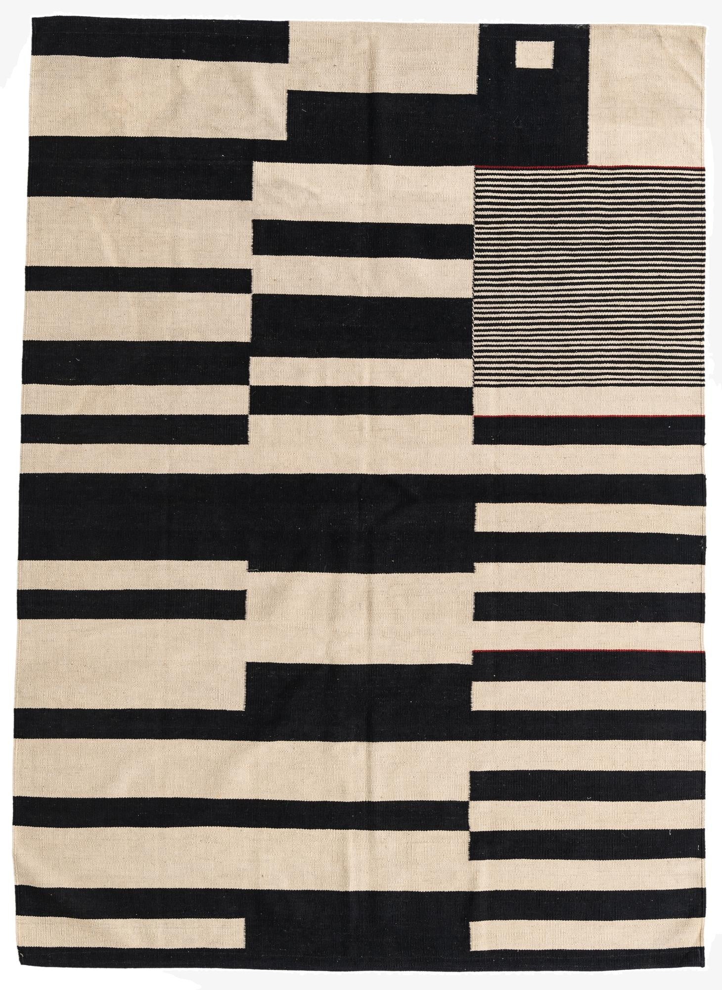  5' 8 x 7' 9  Hand Woven Kilim Modern Wool Rug