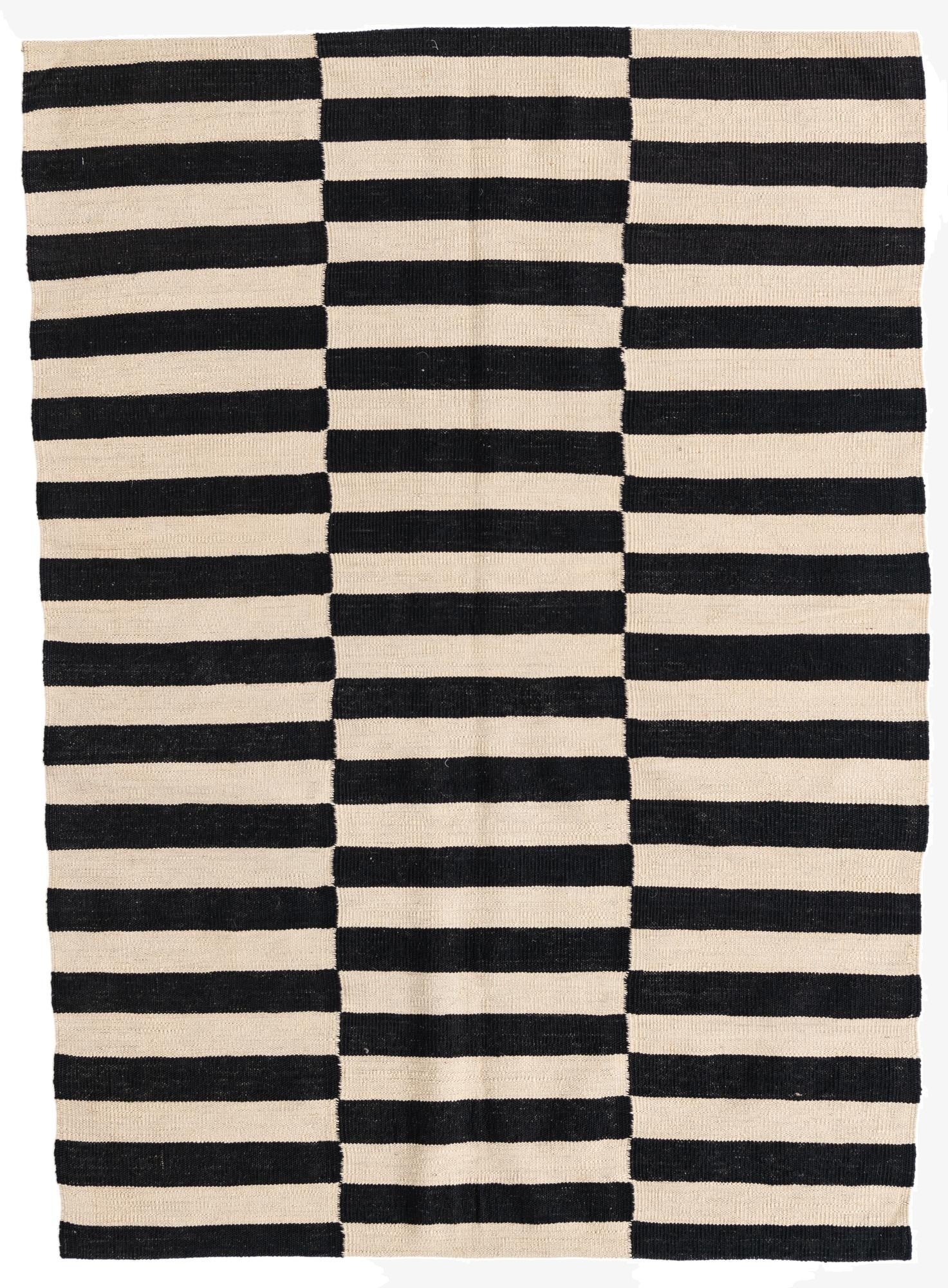  4' 3 x 5' 10  Hand Woven Kilim Modern Wool Rug