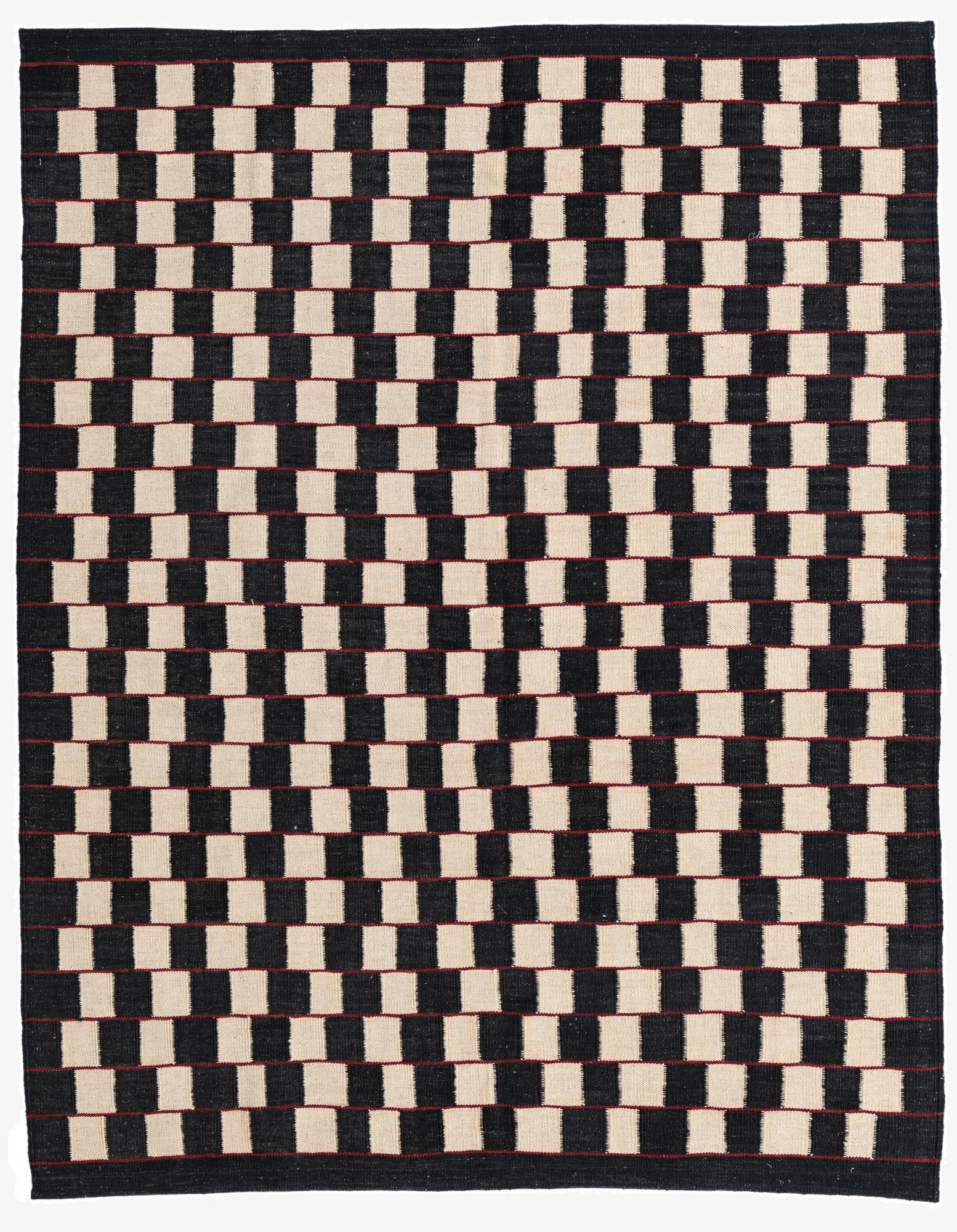  5' x 6' 4  Hand Woven Kilim Modern Wool Rug
