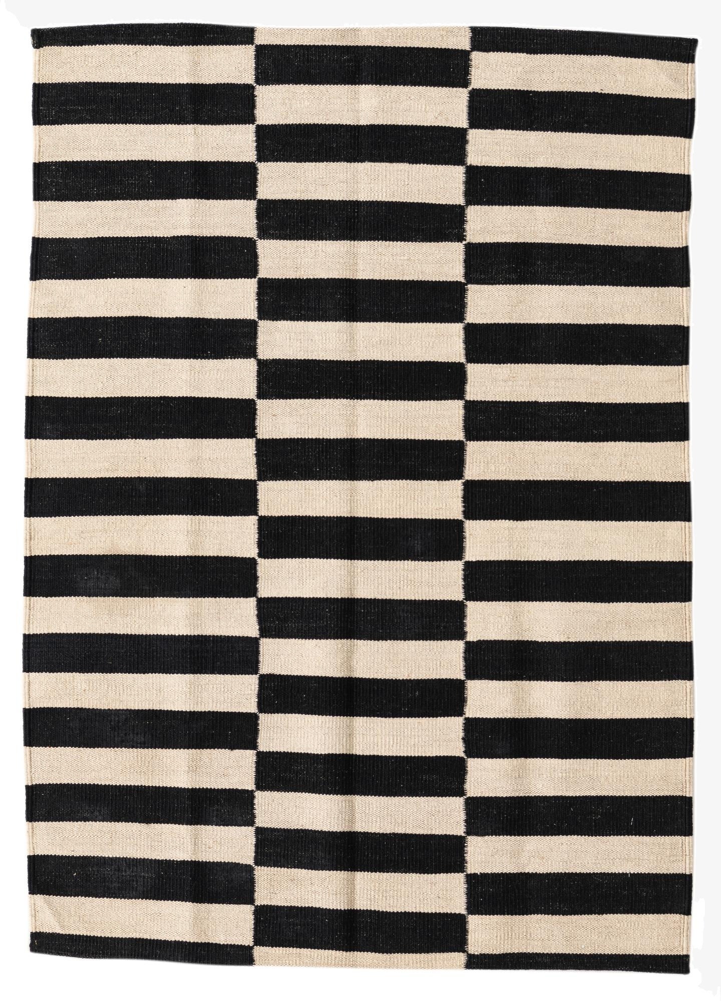  3' 5 x 4' 10  Hand Woven Kilim Modern Wool Rug