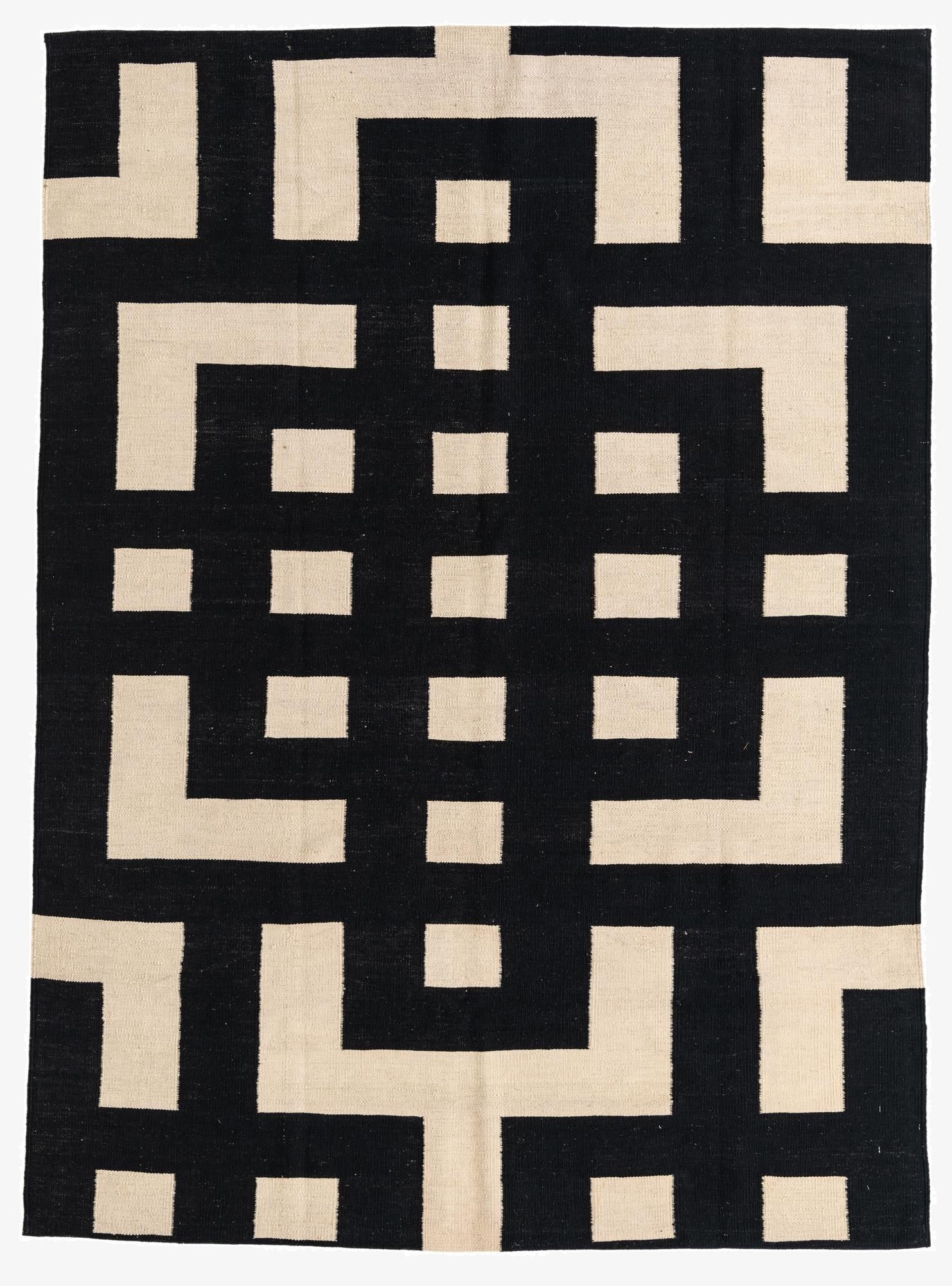  5' 9 x 7' 10  Hand Woven Kilim Modern Wool Rug
