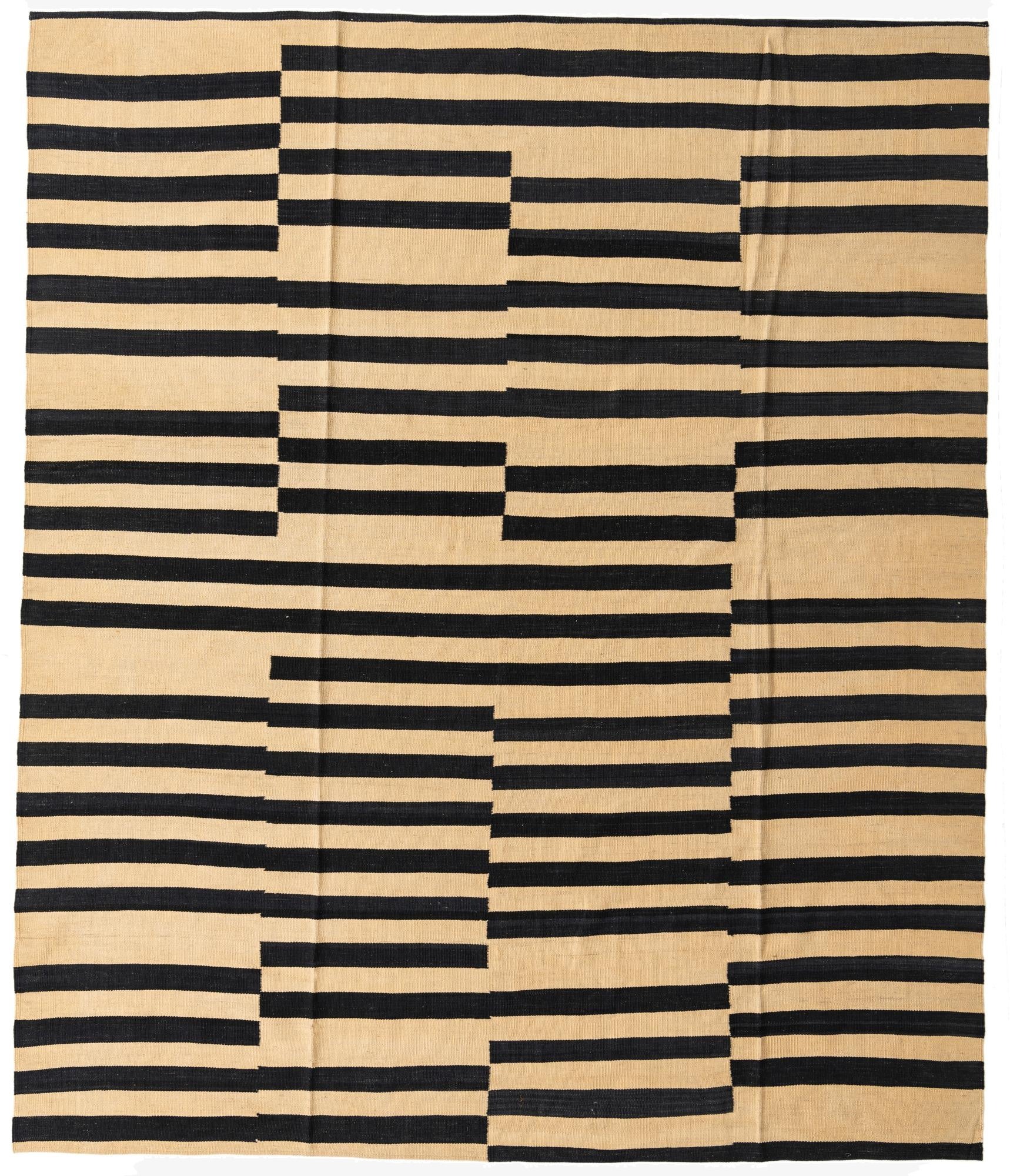  8' x 9' 5  Hand Woven Kilim Modern Wool Rug
