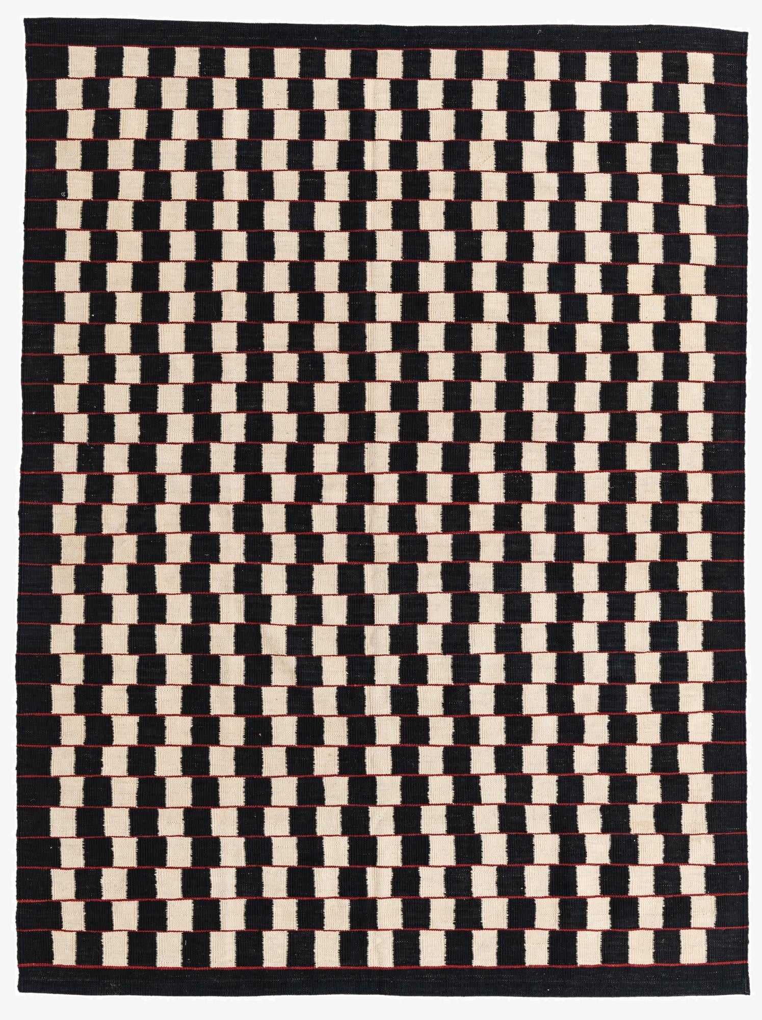  5' 9 x 7' 8  Hand Woven Kilim Modern Wool Rug
