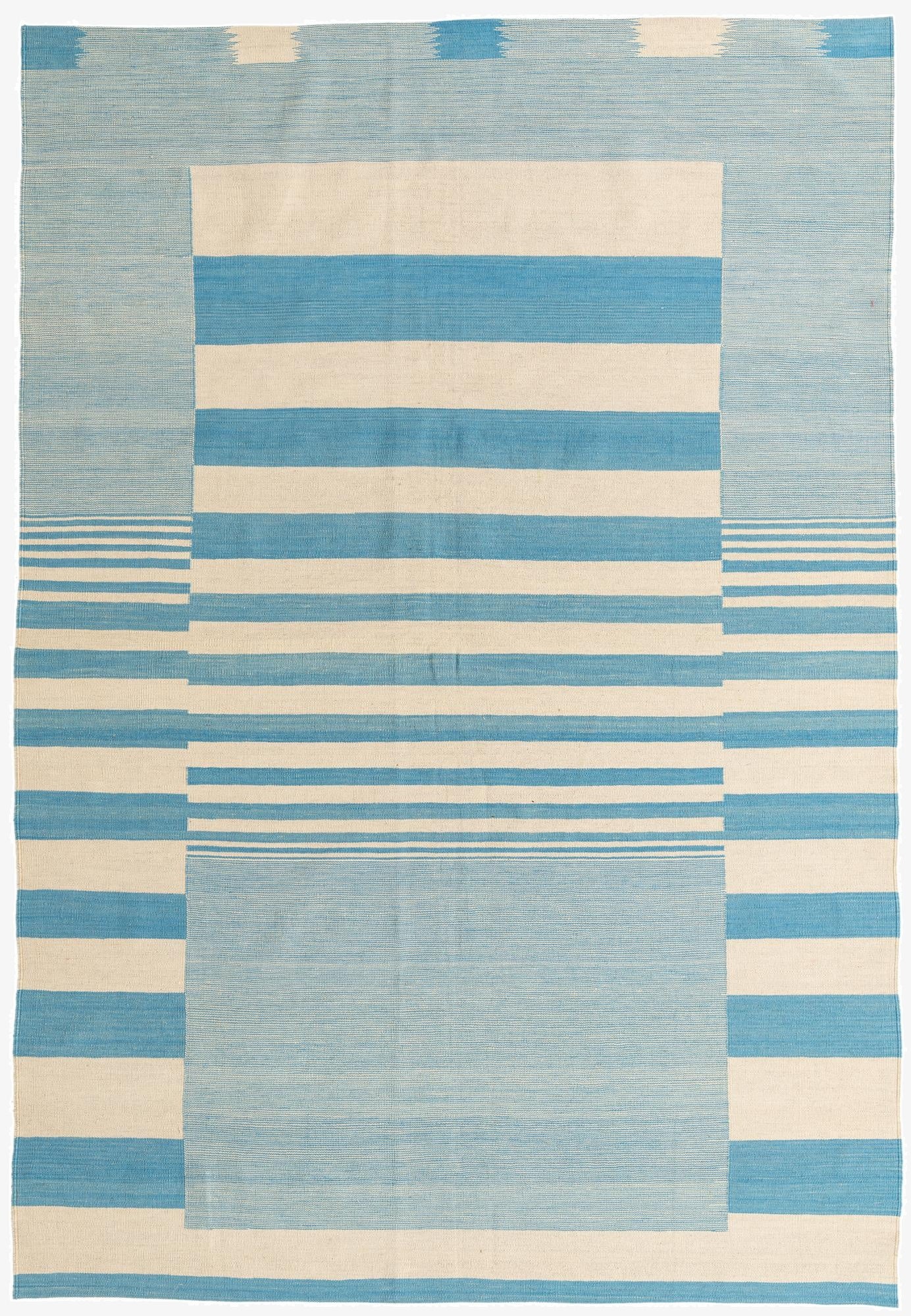  6' 8 x 9' 9  Hand Woven Kilim Modern Wool Rug