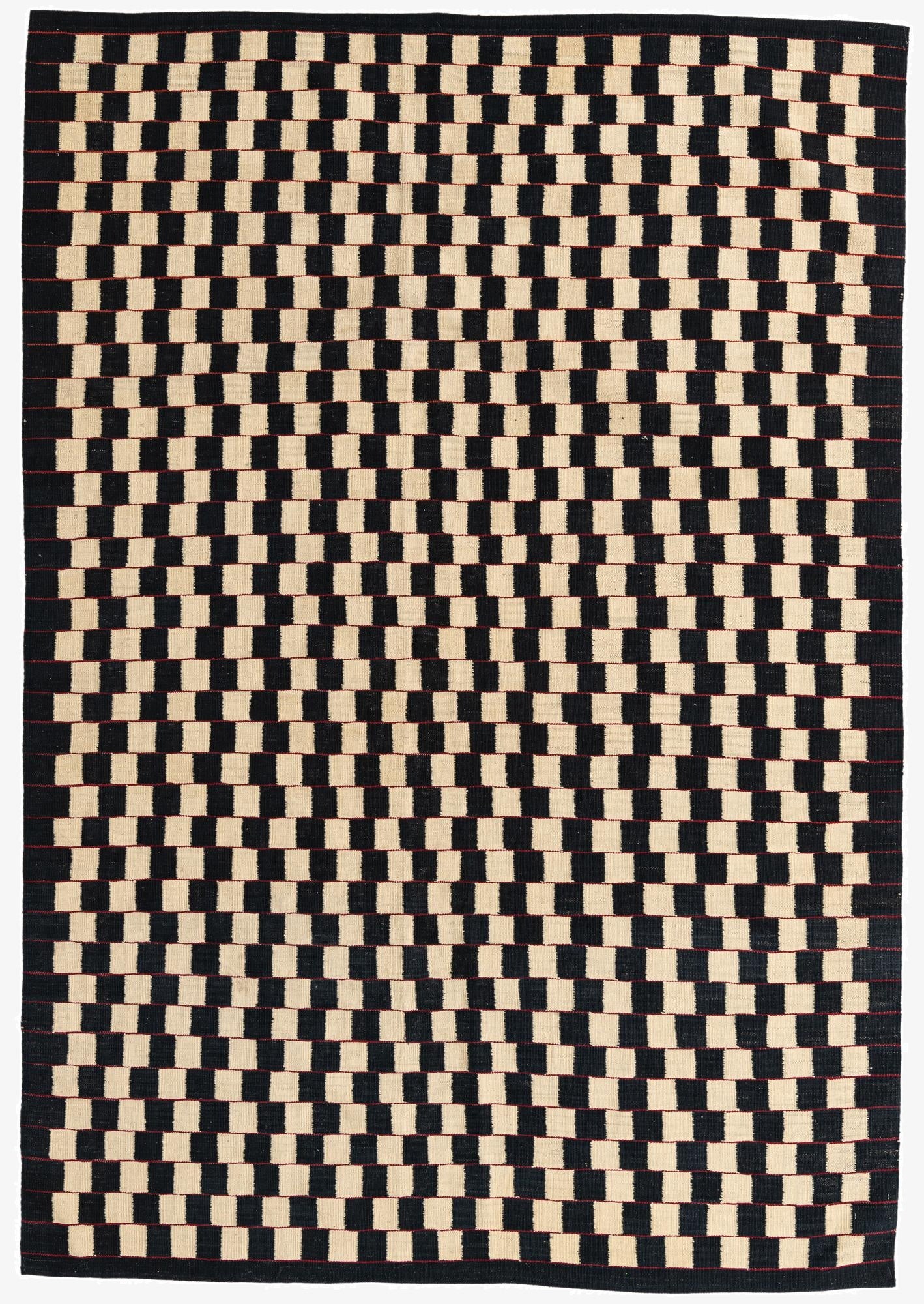  6' 7 x 9' 7  Hand Woven Kilim Modern Wool Rug