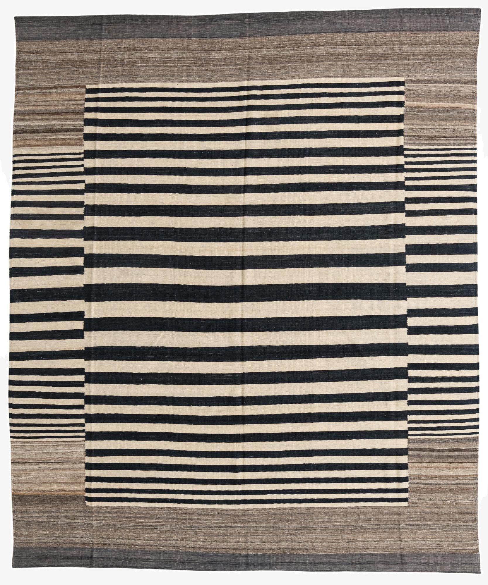  8' 3 x 9' 10  Hand Woven Kilim Modern Wool Rug