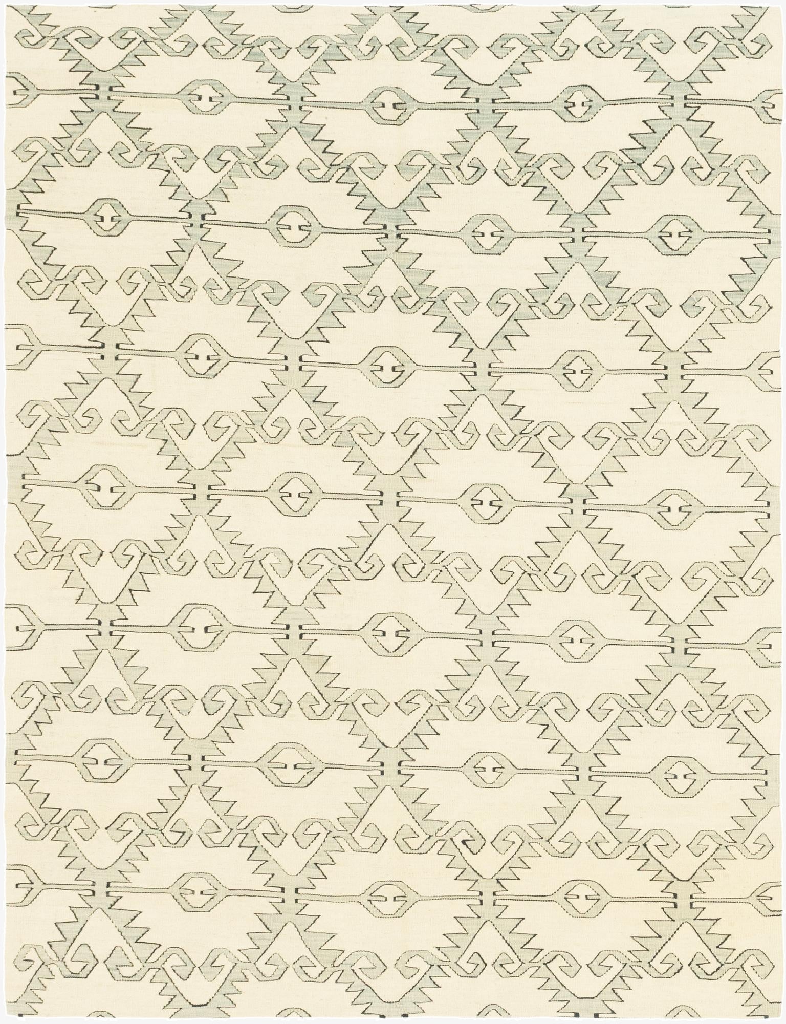  6' x 7' 9  Hand Woven Kilim Modern Wool Rug