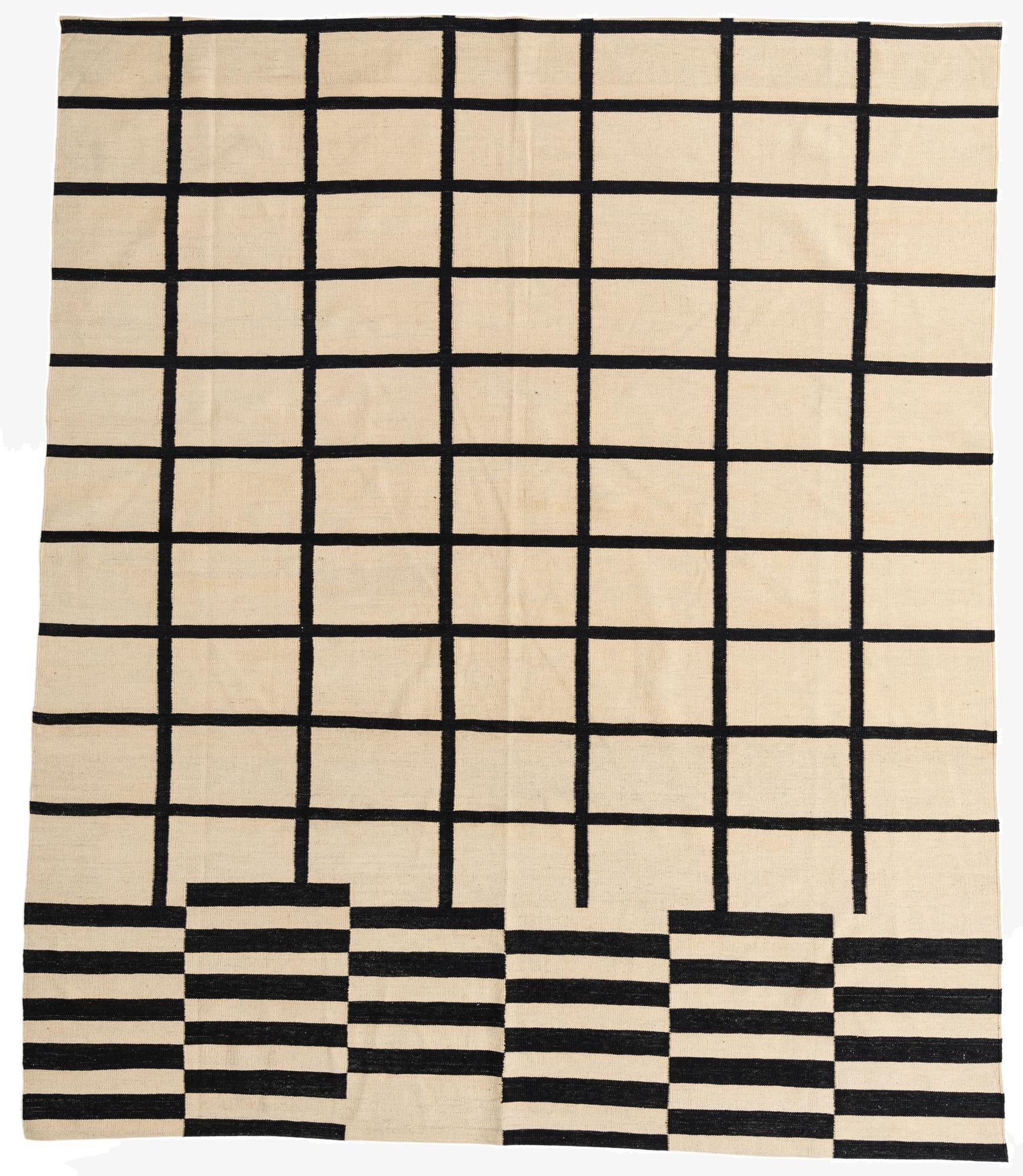  8' 3 x 9' 9  Hand Woven Kilim Modern Wool Rug