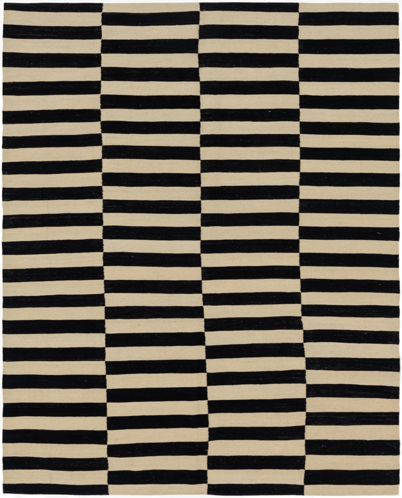  6' x 7' 5  Hand Woven Kilim Modern Wool Rug