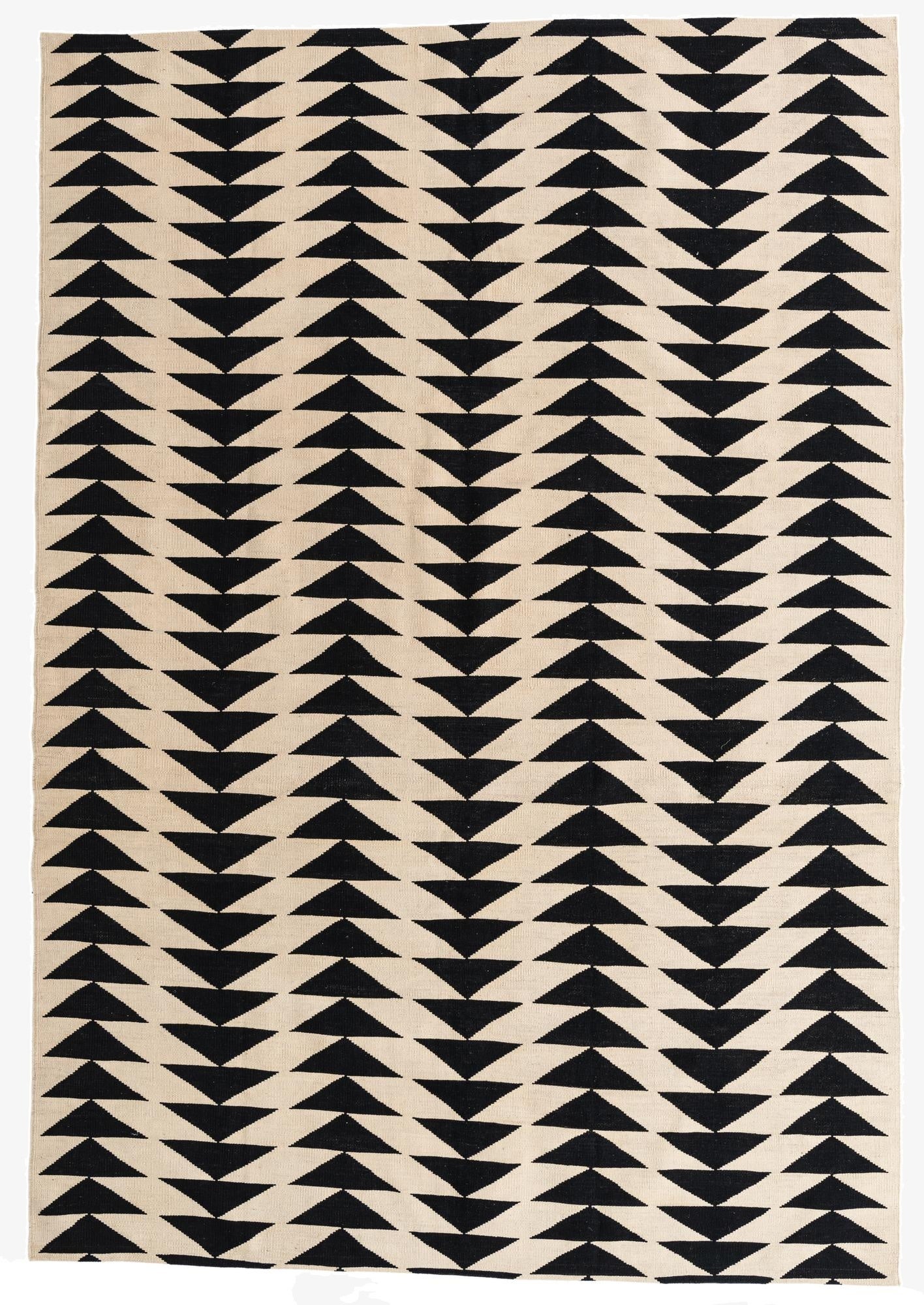  6' 8 x 9' 6  Hand Woven Kilim Modern Wool Rug