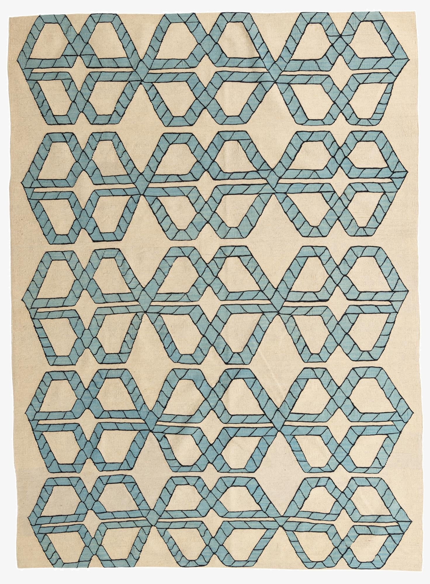  7' x 9' 5  Hand Woven Kilim Modern Wool Rug