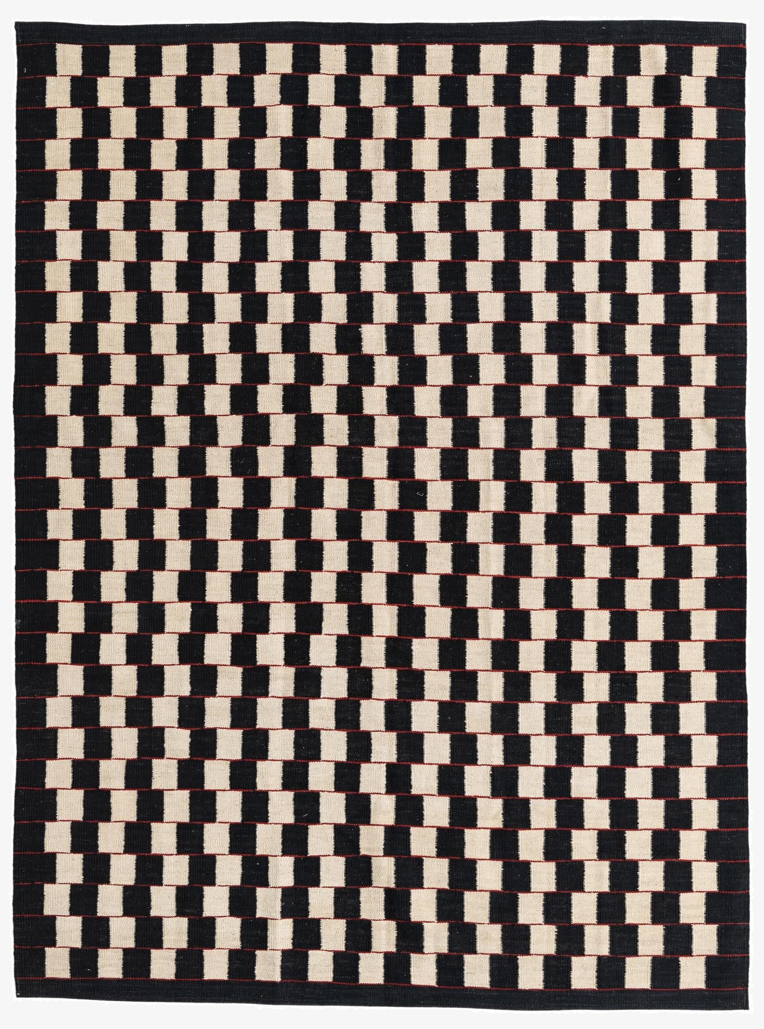  5' 9 x 7' 8  Hand Woven Kilim Modern Wool Rug