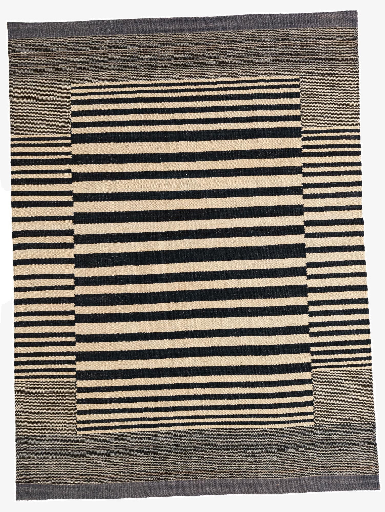  4' 8 x 6' 3  Hand Woven Kilim Modern Wool Rug