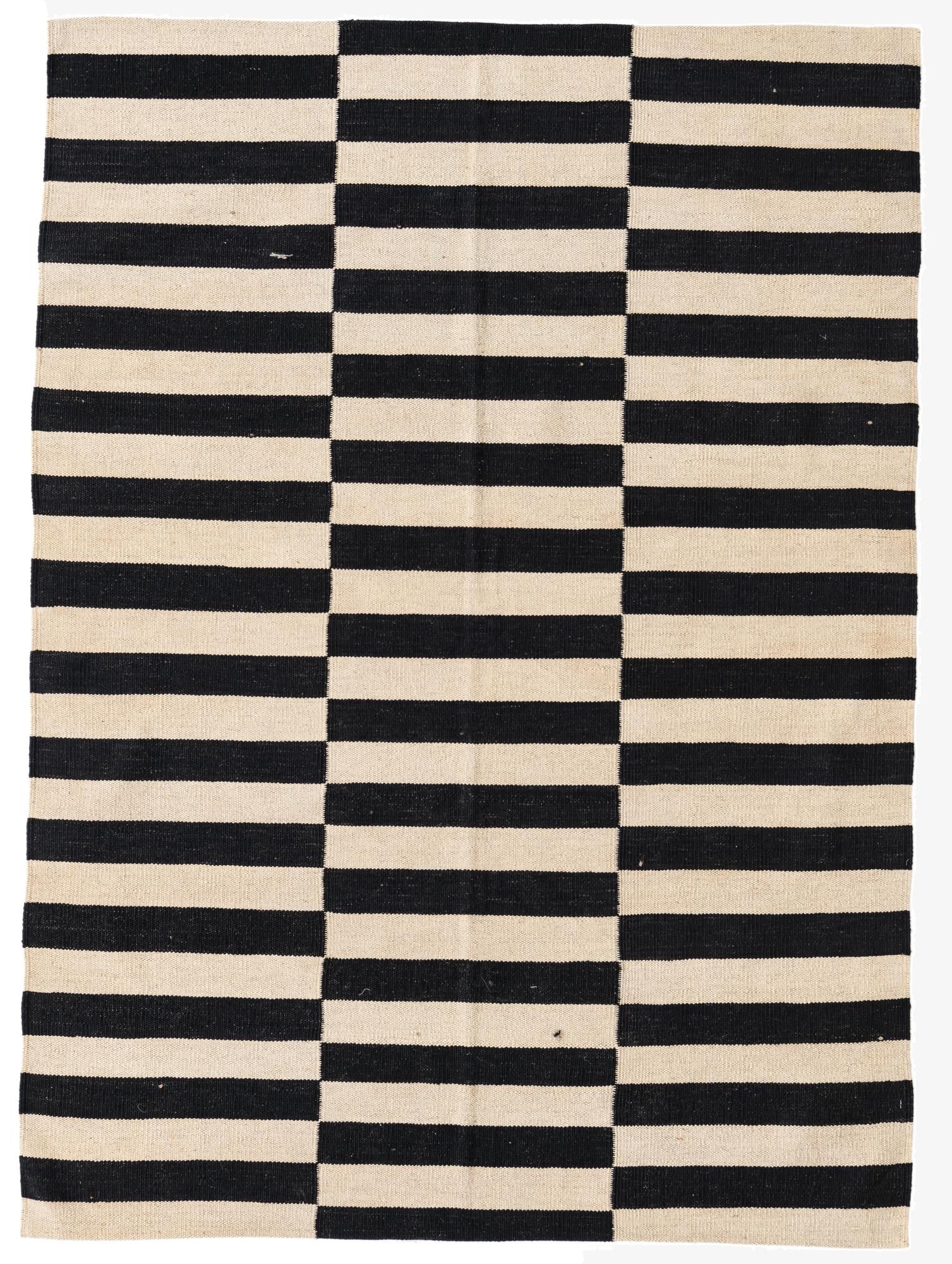 4' 2 x 5' 9  Hand Woven Kilim Modern Wool Rug