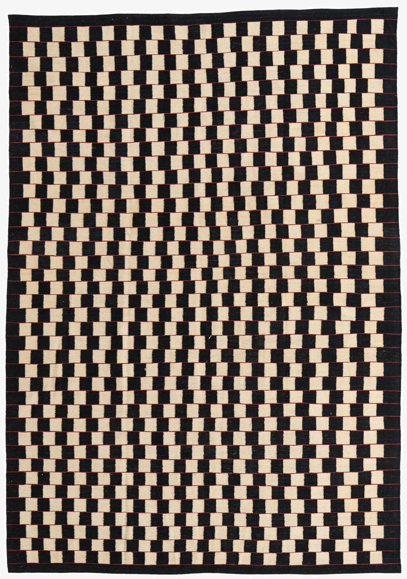  6' 9 x 9' 7  Hand Woven Kilim Modern Wool Rug