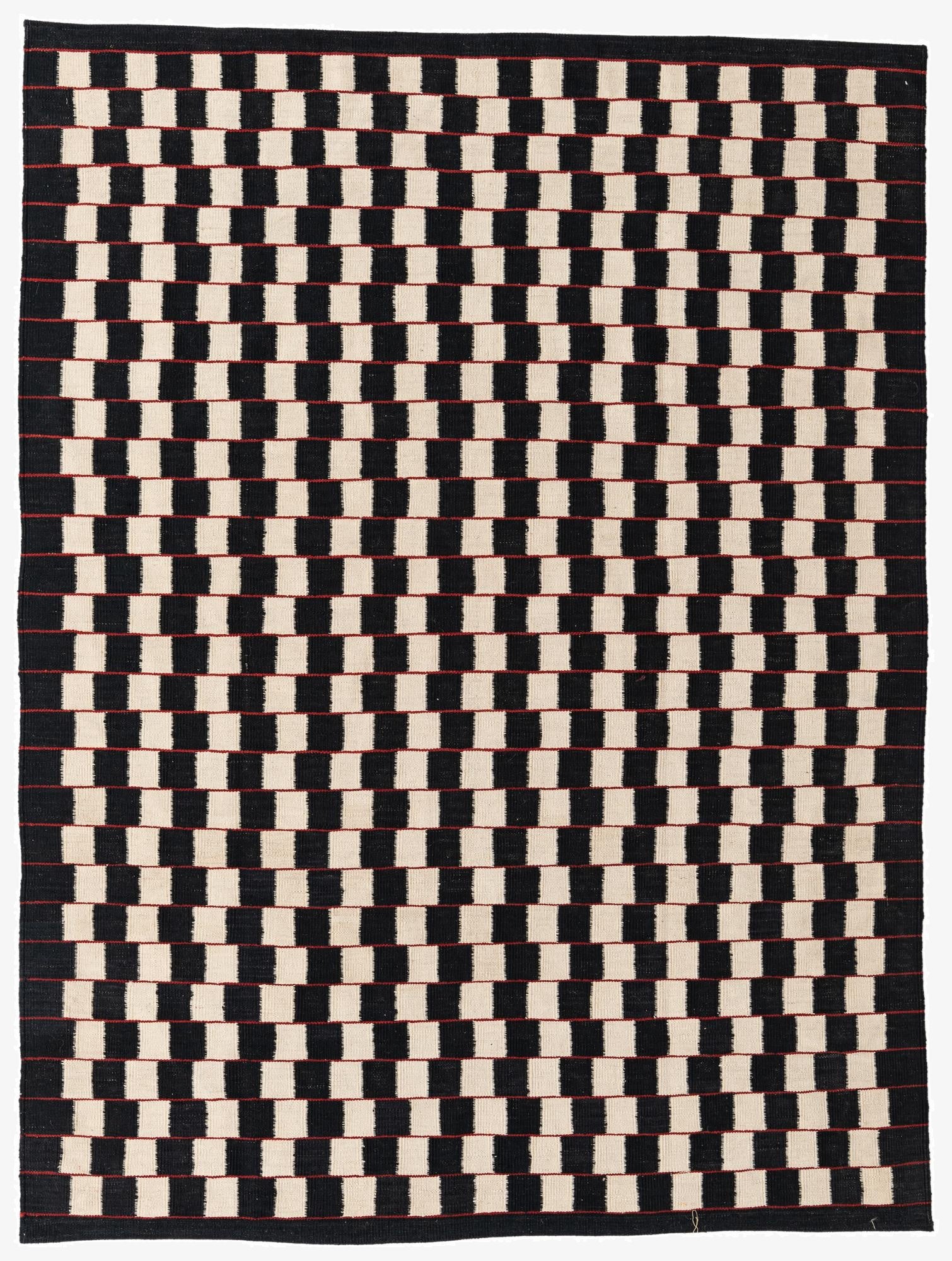  5' 9 x 7' 8  Hand Woven Kilim Modern Wool Rug