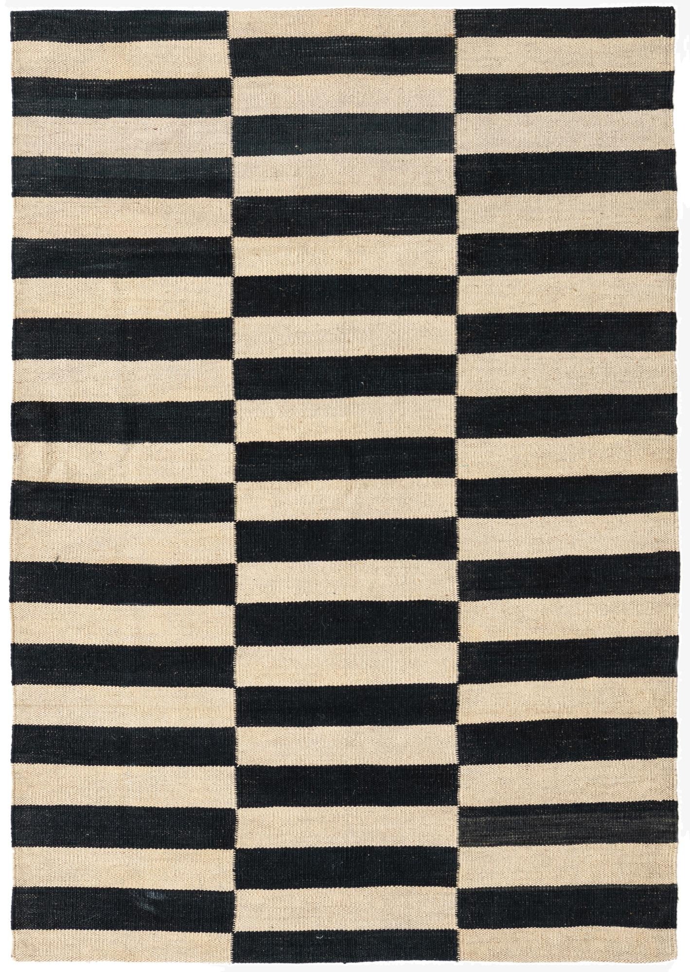  3' 5 x 4' 10  Hand Woven Kilim Modern Wool Rug