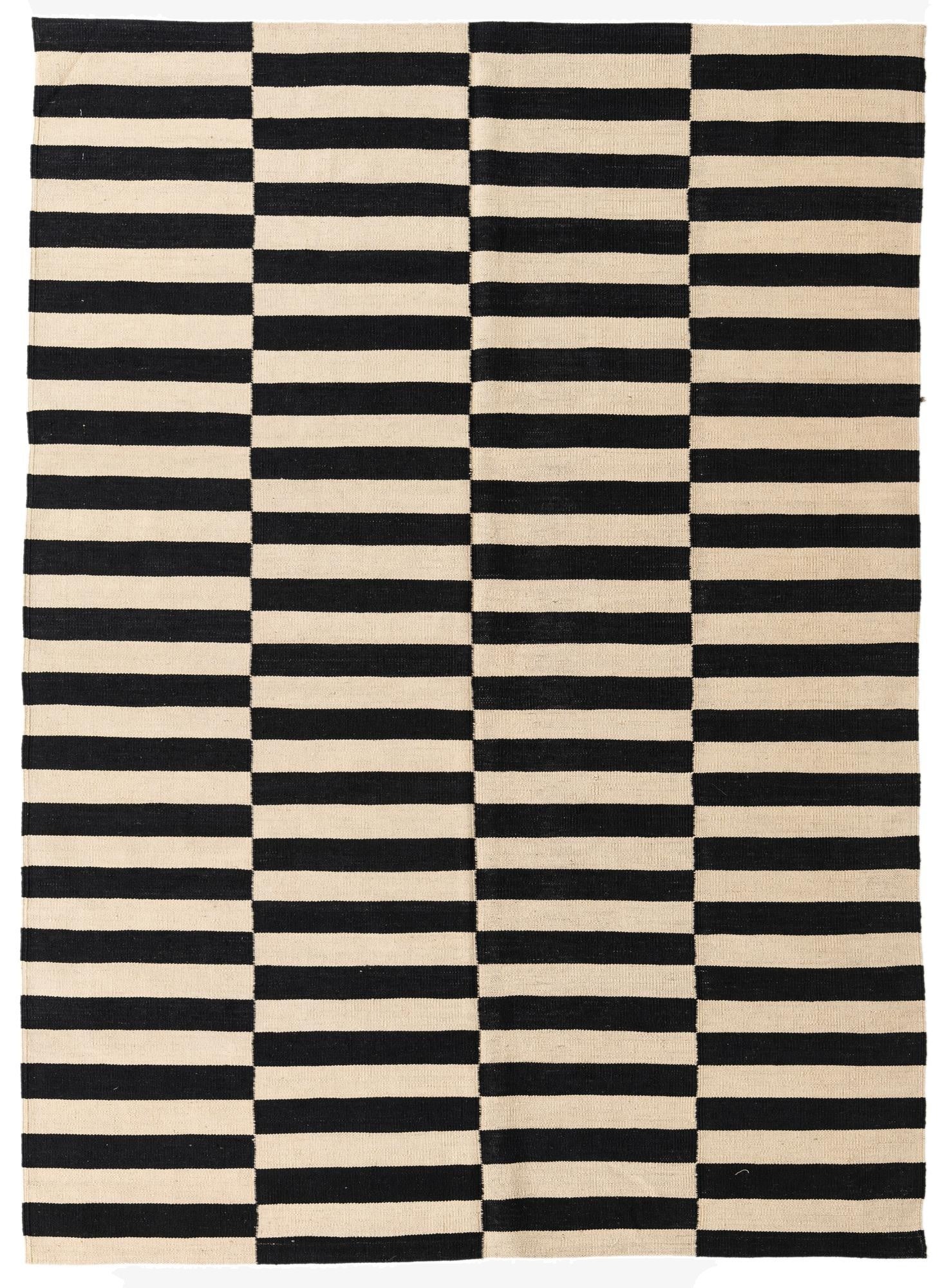  5' 9 x 8'  Hand Woven Kilim Modern Wool Rug