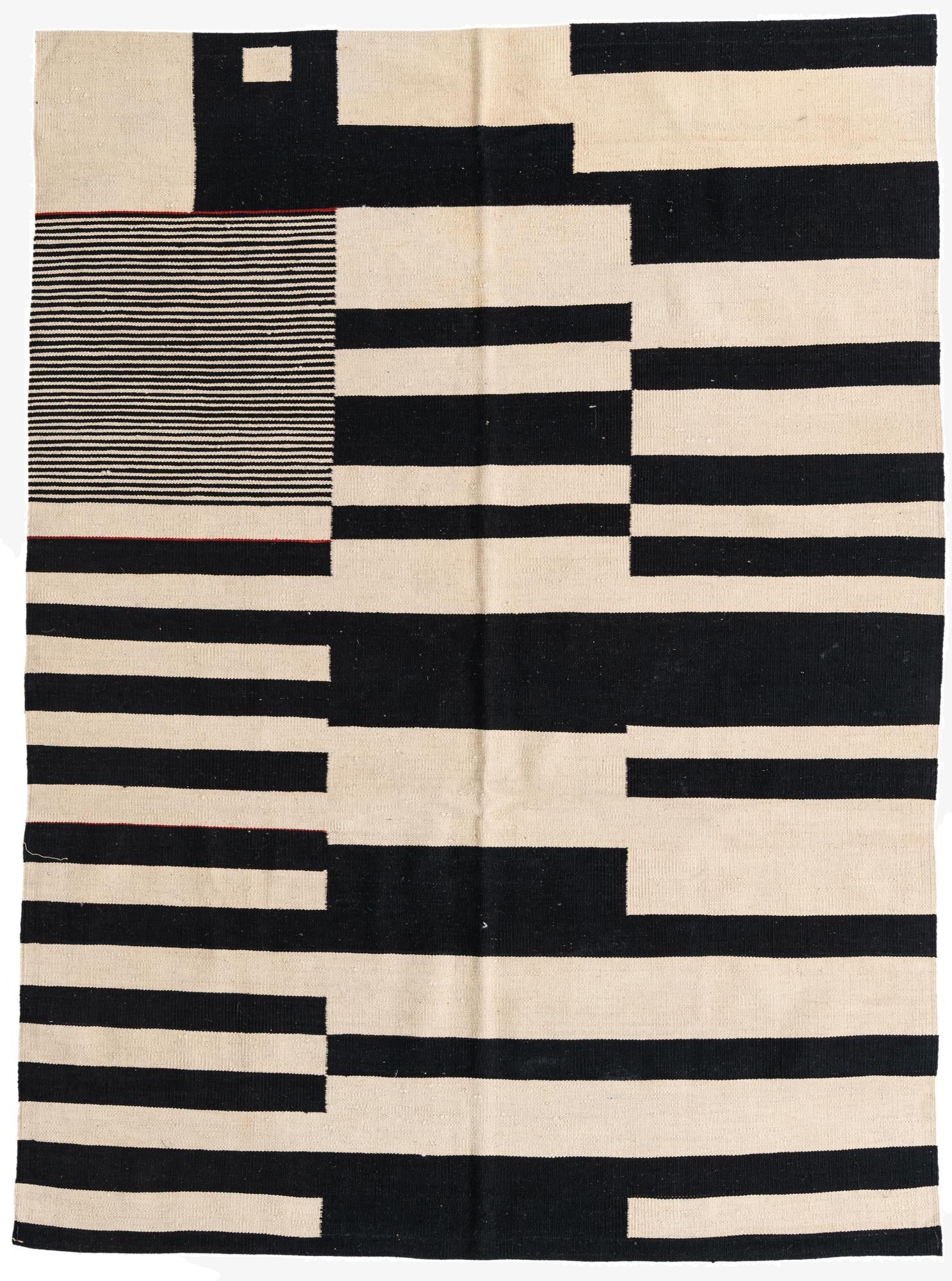  5' 8 x 7' 7  Hand Woven Kilim Modern Wool Rug