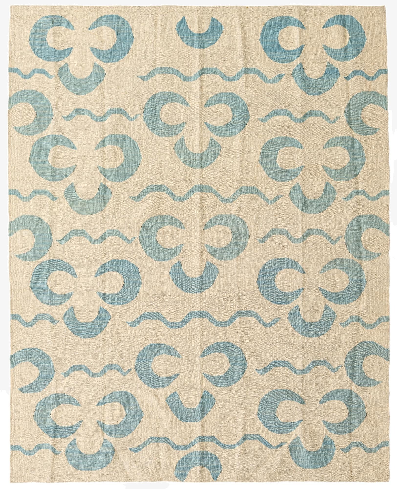  5' 2 x 6' 5  Hand Woven Kilim Modern Wool Rug
