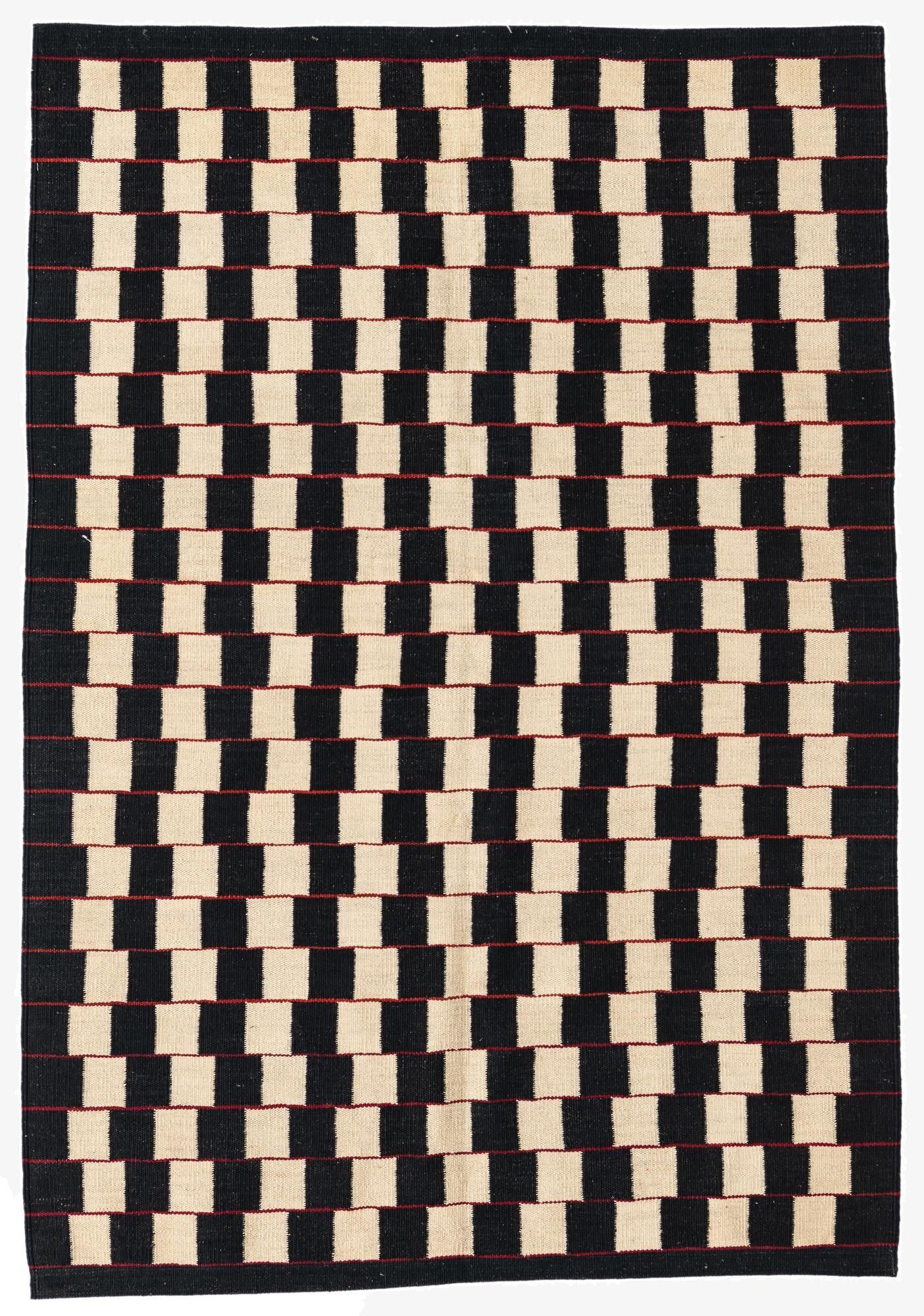  4' 1 x 5' 10  Hand Woven Kilim Modern Wool Rug