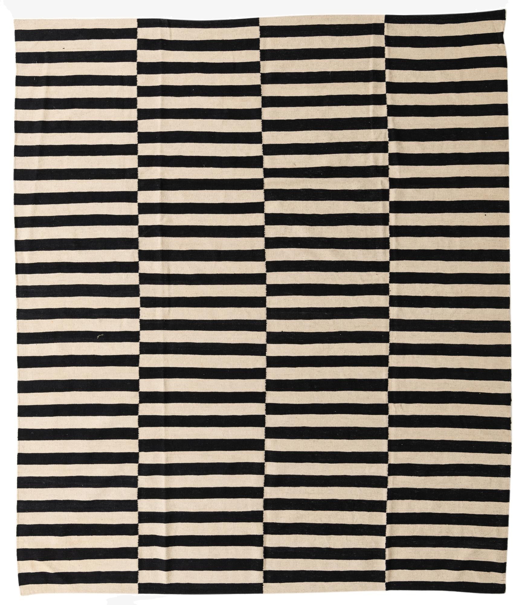  8' 3 x 9' 8  Hand Woven Kilim Modern Wool Rug