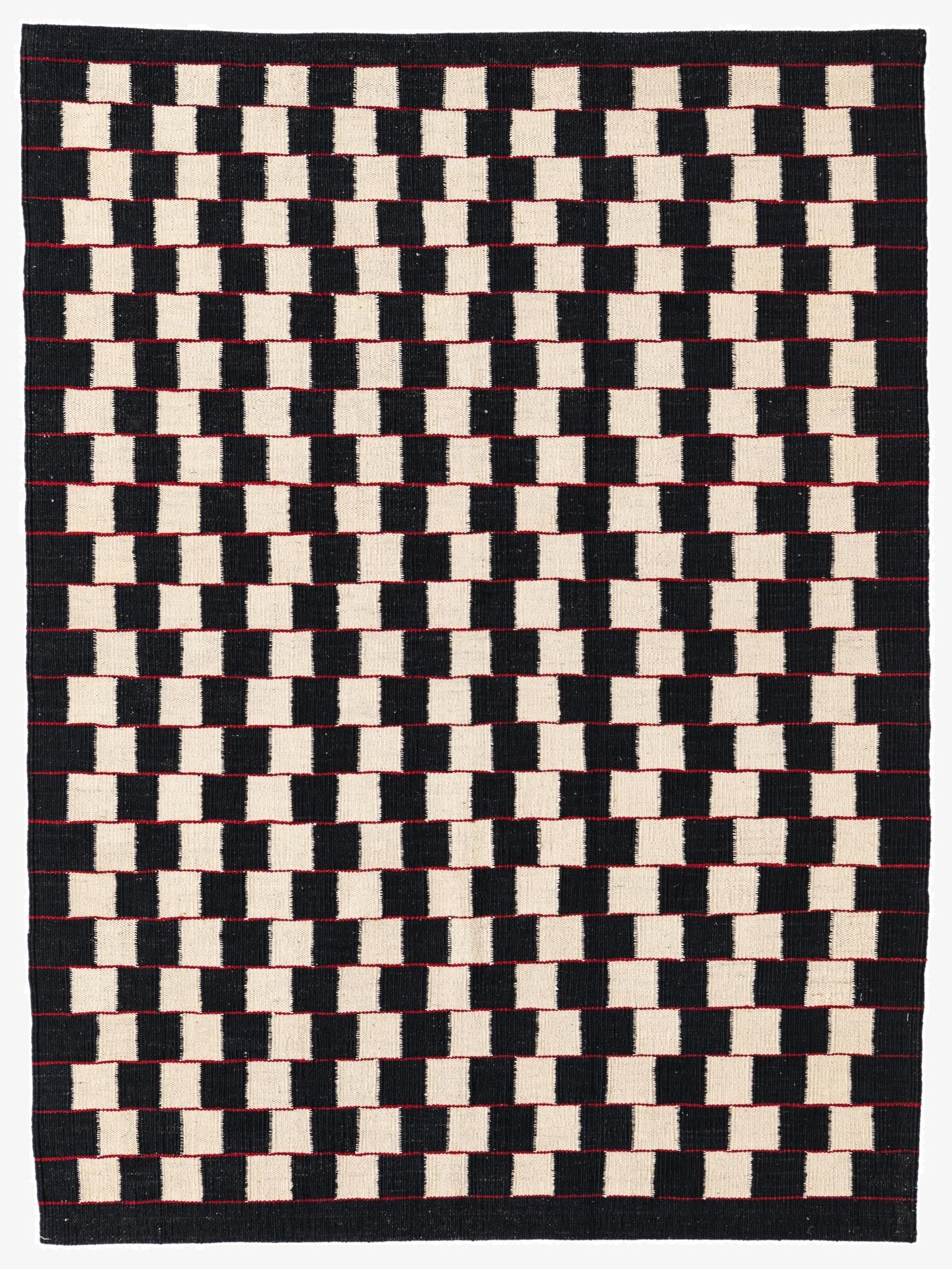  4' 5 x 5' 10  Hand Woven Kilim Modern Wool Rug