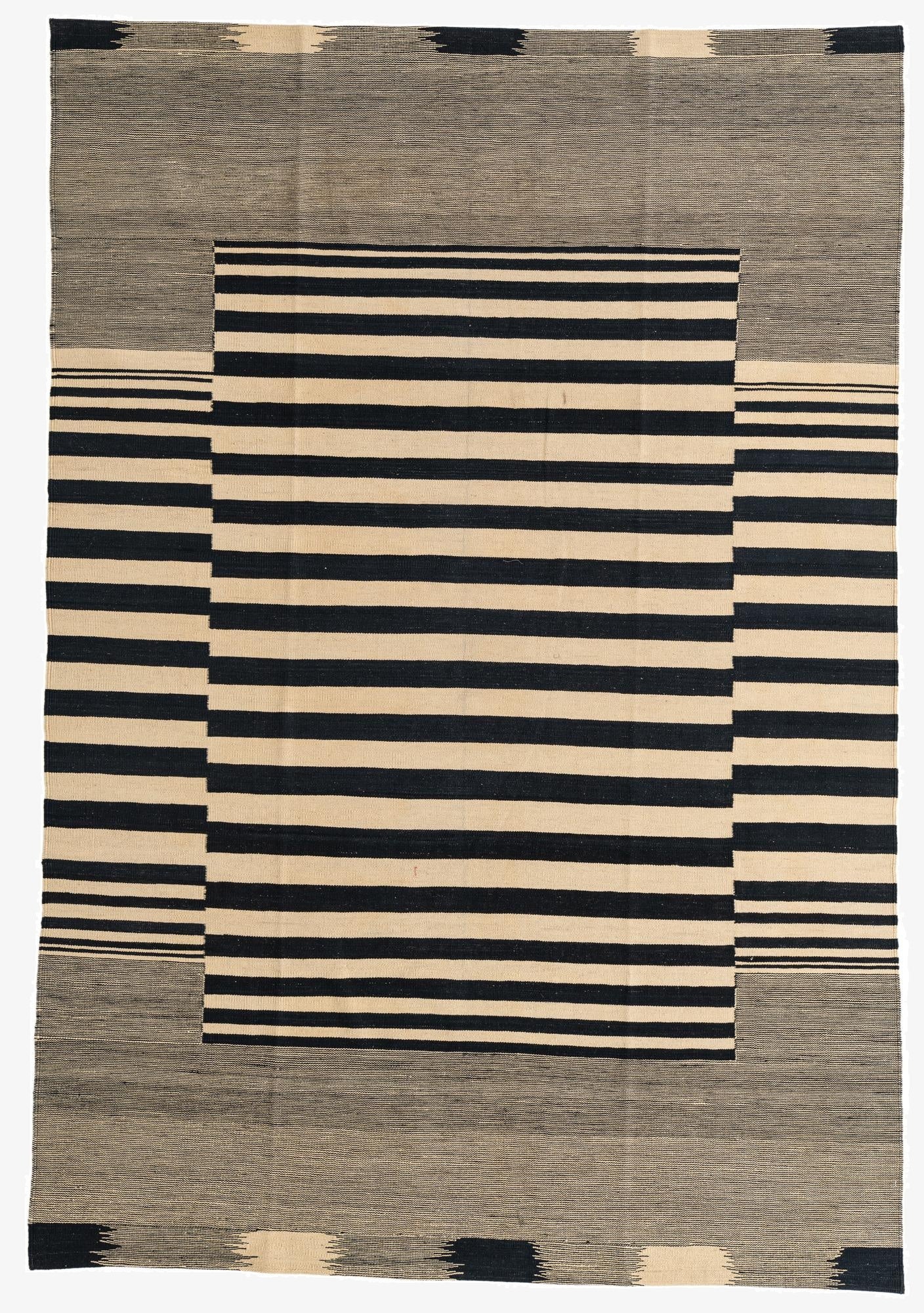  6' 7 x 9' 8  Hand Woven Kilim Modern Wool Rug