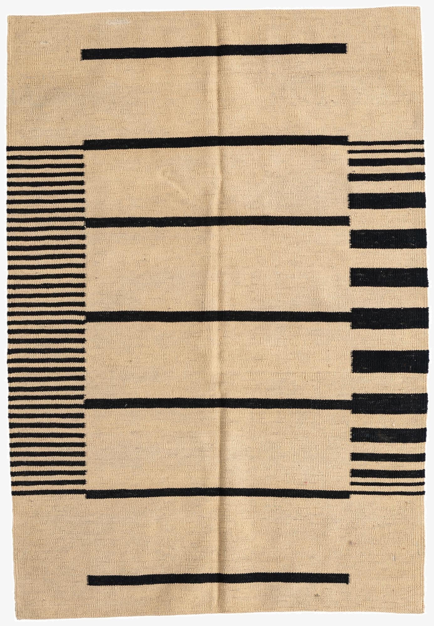  3' 5 x 5'  Hand Woven Kilim Modern Wool Rug