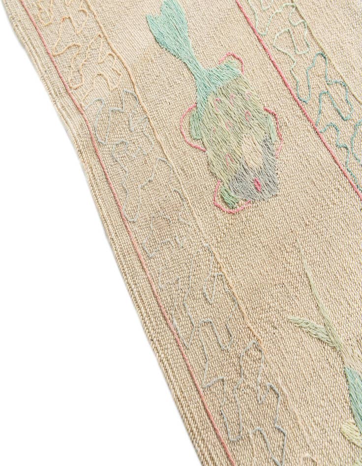 Detail image of  5' 5 x 7' 7  Hand Woven Kilim Suzani Wool Rug