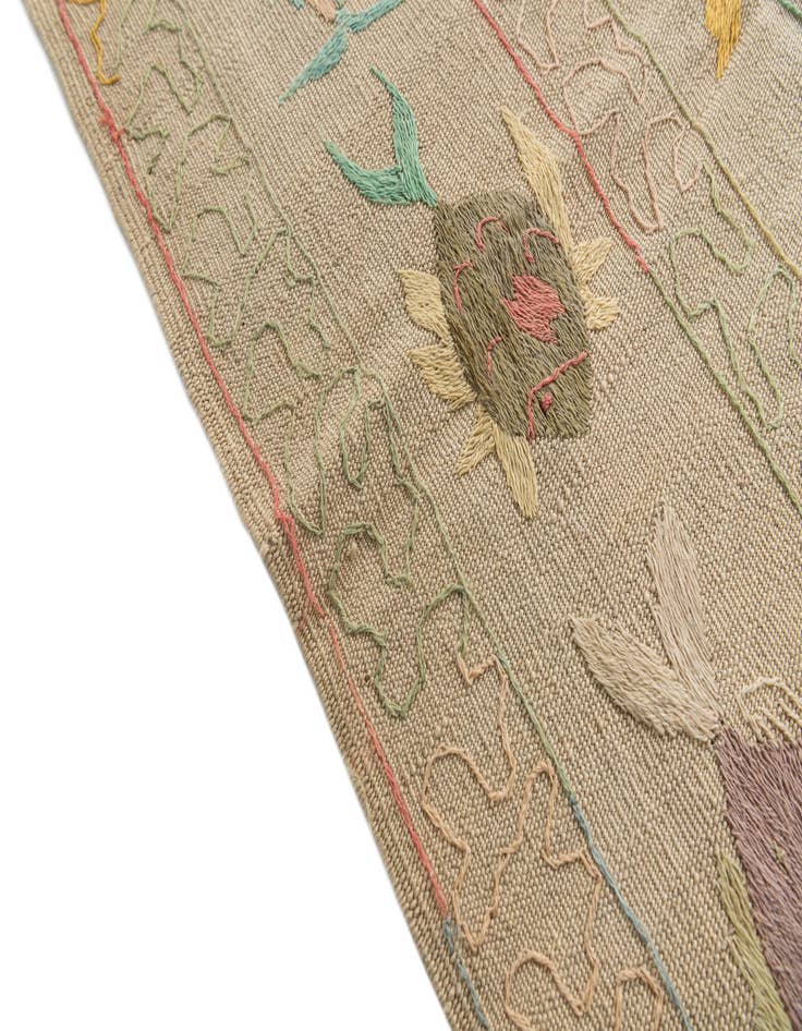 Detail image of  5' 9 x 7' 3  Hand Woven Kilim Suzani Wool Rug