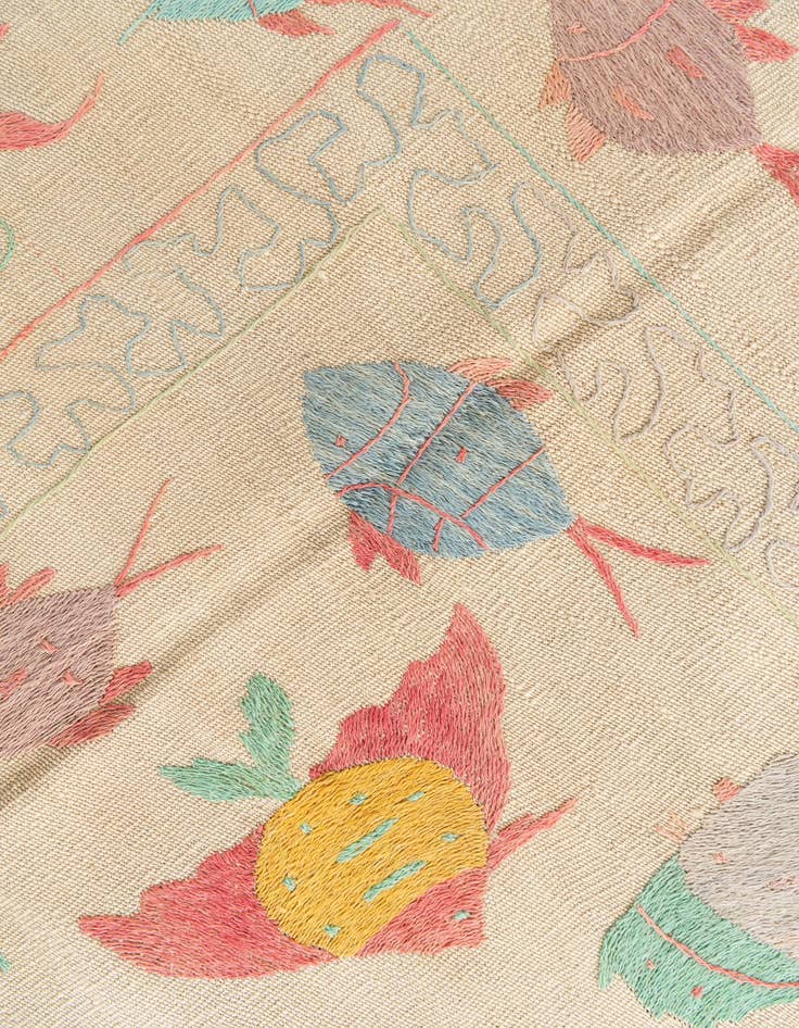 Detail image of  5' 9 x 7' 3  Hand Woven Kilim Suzani Wool Rug